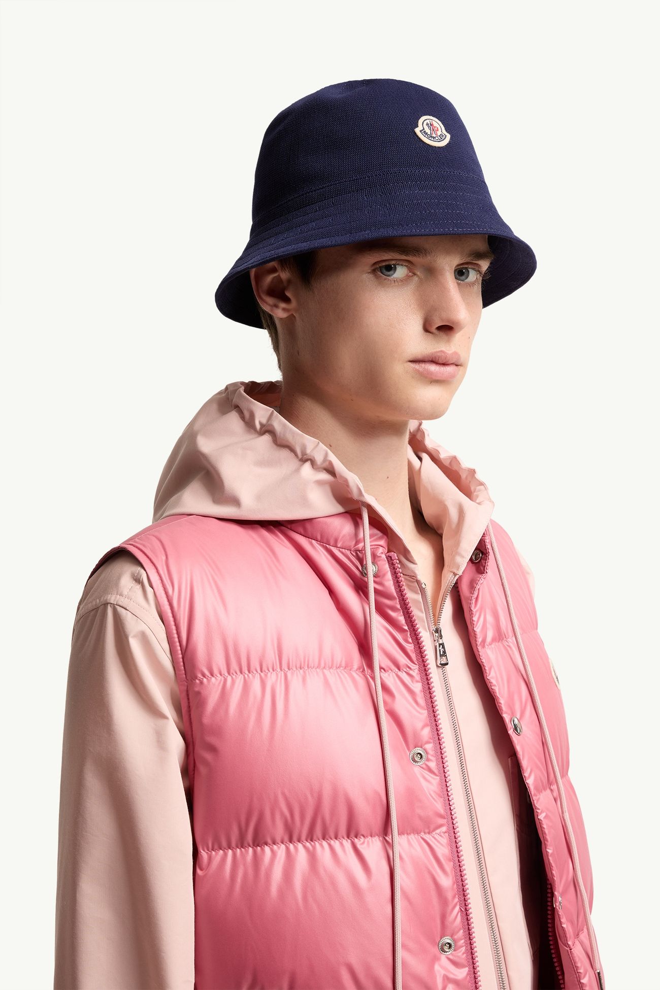 Bob à empiècement logo Hommes Bleu marine Moncler 1