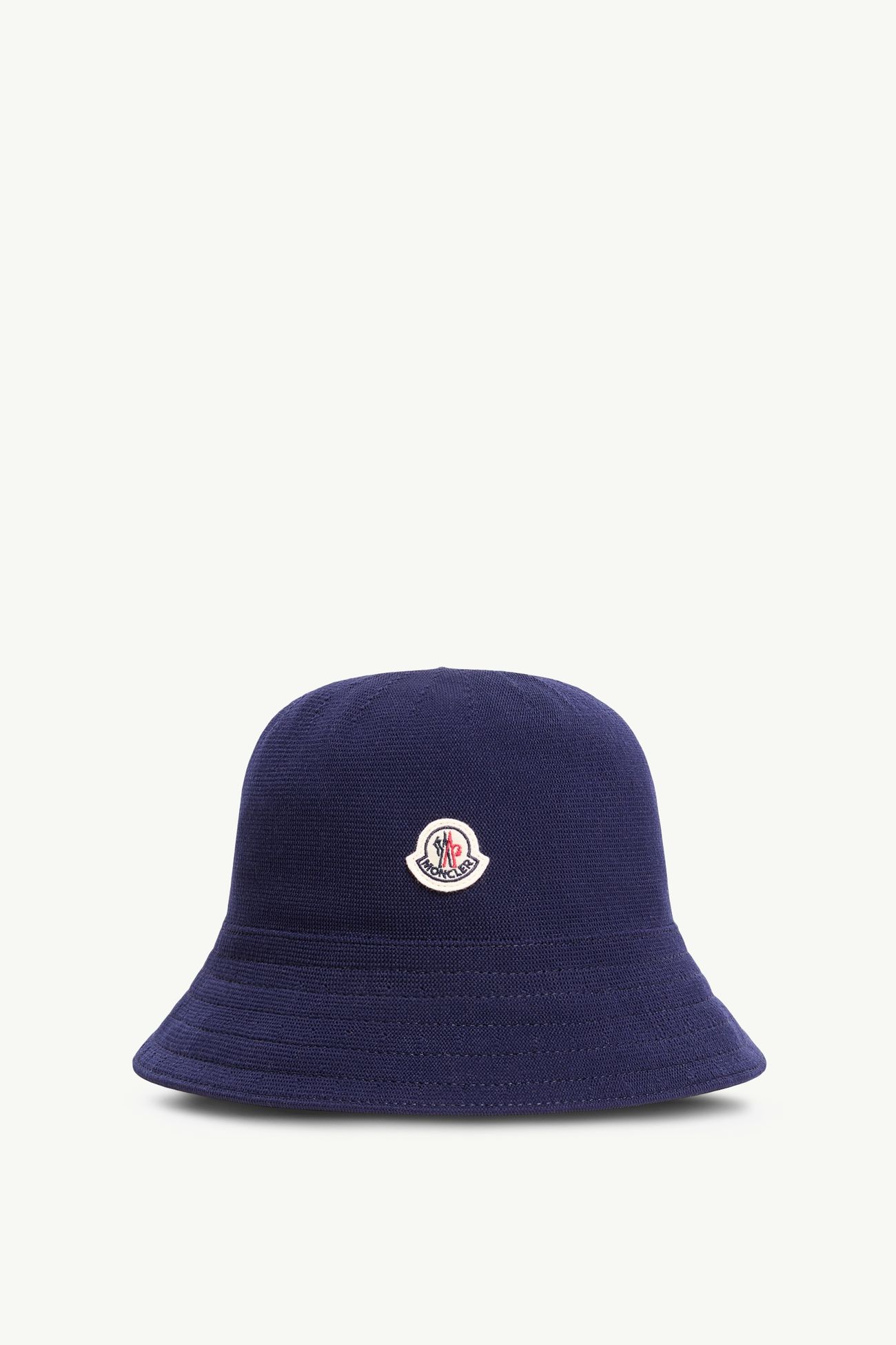Cappello bucket con patch logato Uomo Blu Navy Moncler 0