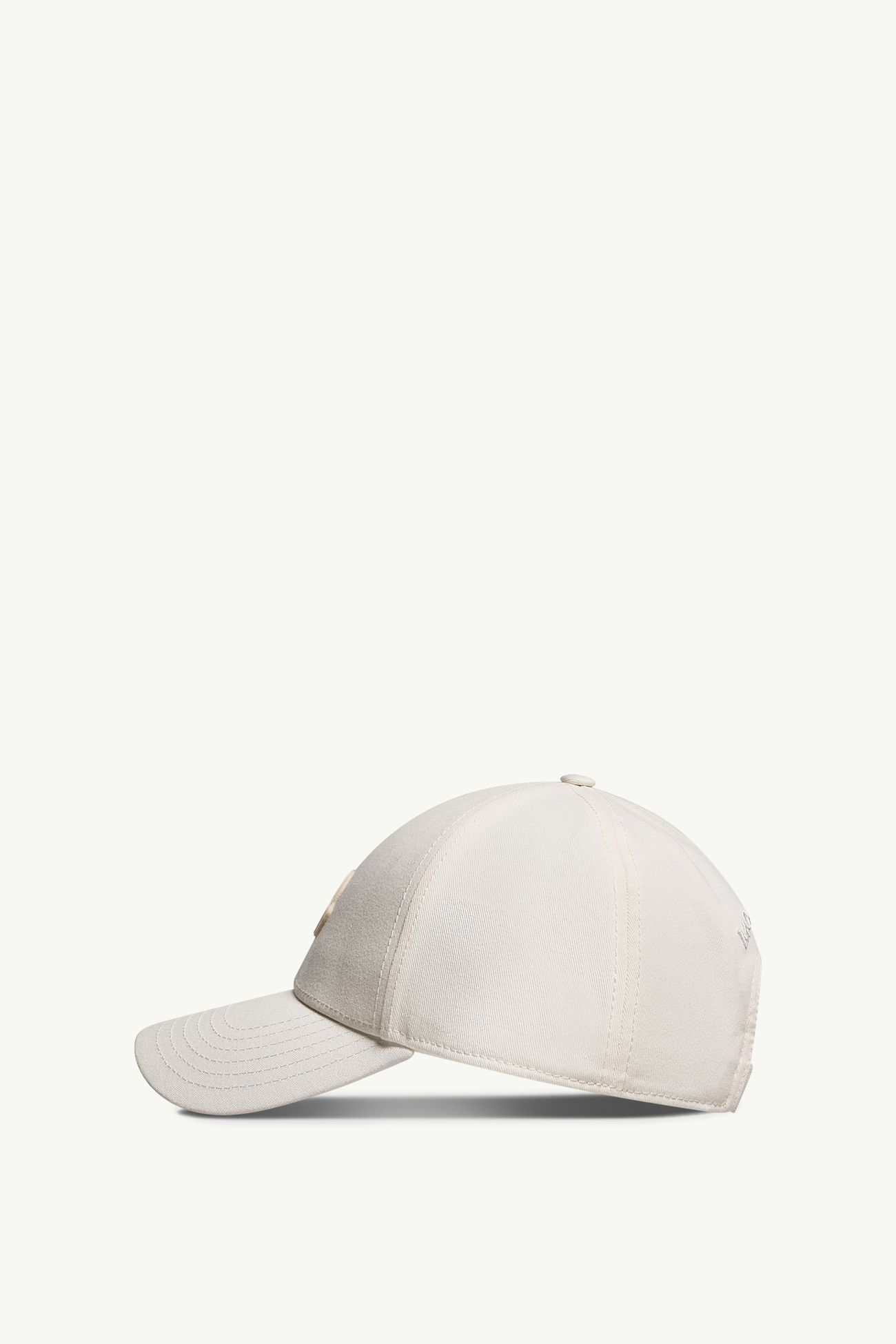 Cotton Gabardine Baseball Cap Men White Moncler 2