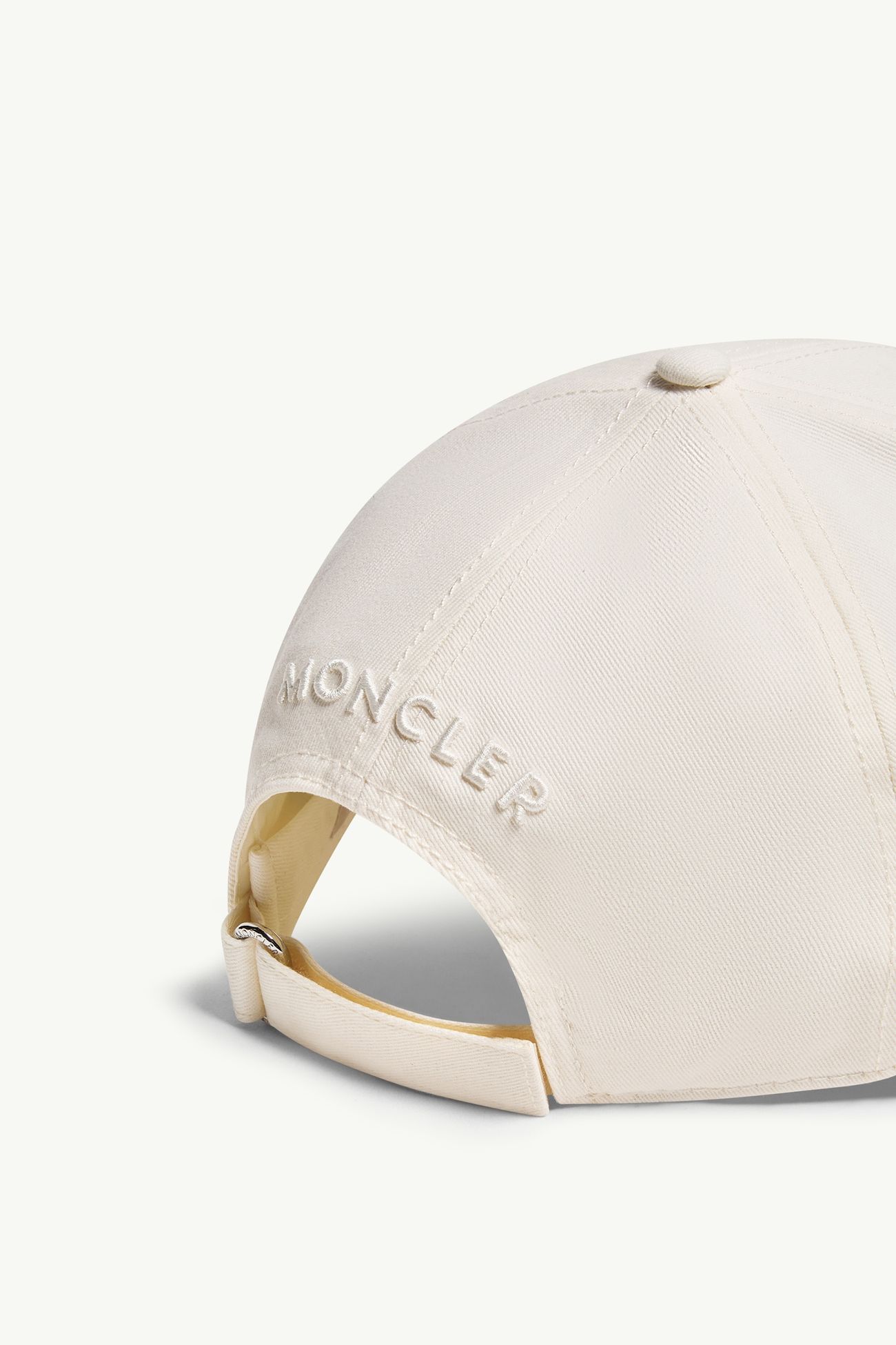 코튼 개버딘 야구 캡 모자 남성 화이트 Moncler 3