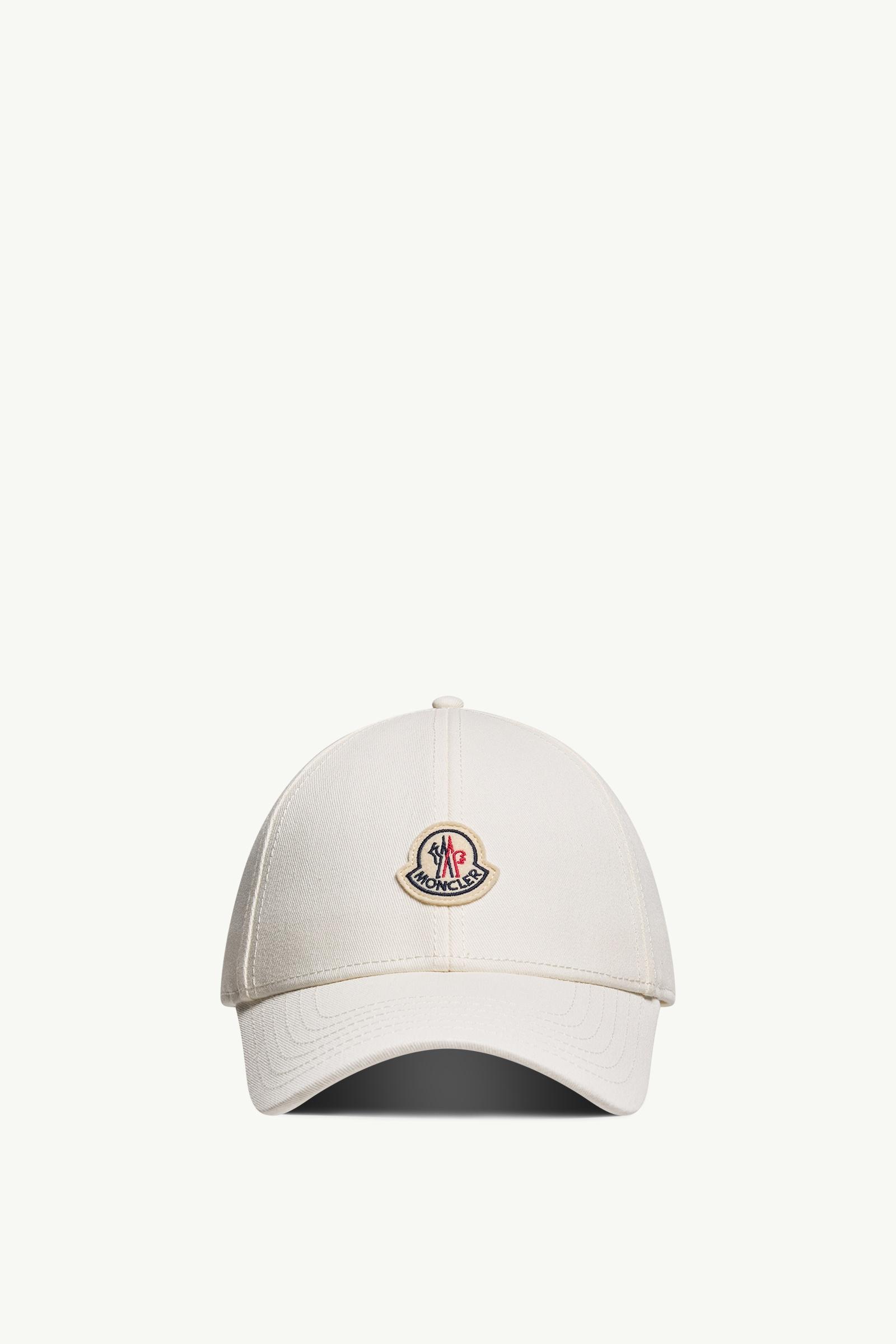 正規品 MONCLER ホワイト キャップ ユニセックス ホワイト キャップ : ハット＆ベレー 向けの メンズ | モンクレール