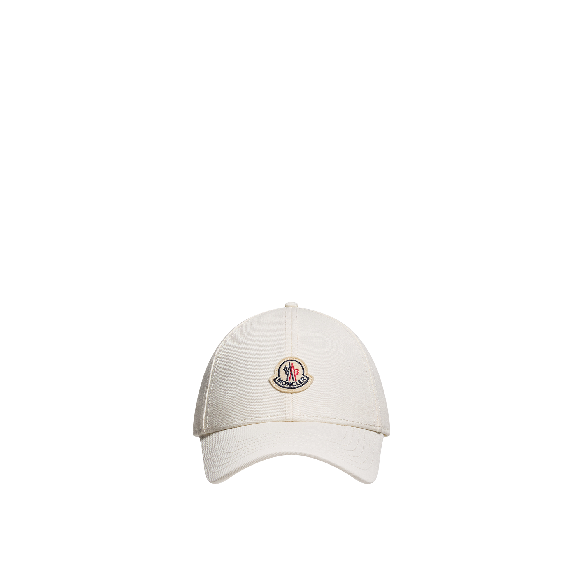 Moncler   Cotton Gabardine Baseball Cap for Men in White