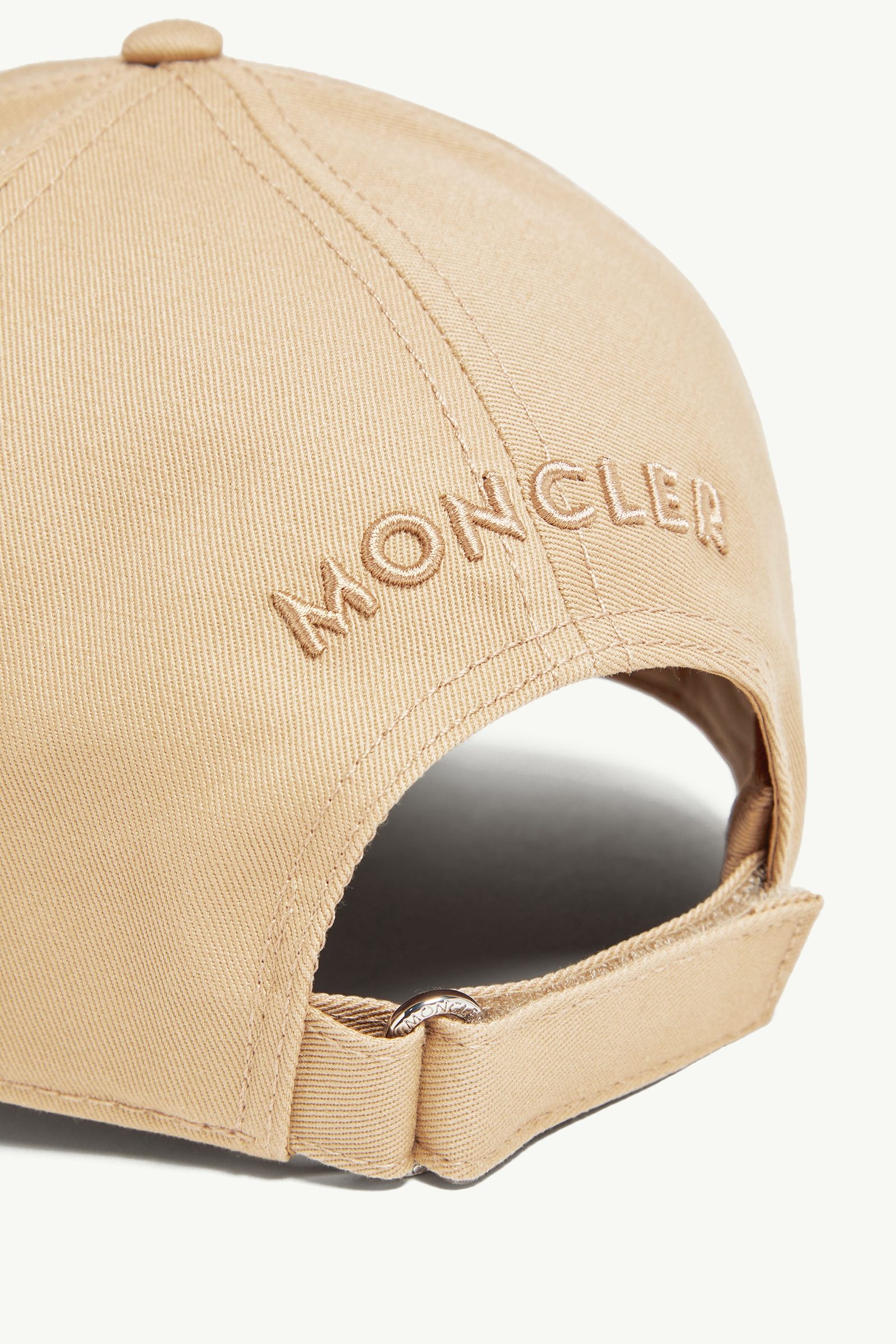 Beige Cotton Gabardine Baseball Cap - Hats & Beanies for Men