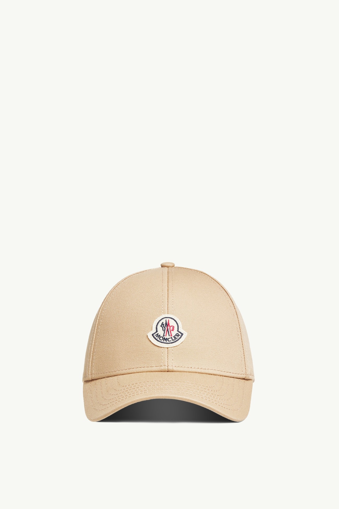 Cotton Gabardine Baseball Cap Men Beige Moncler 0