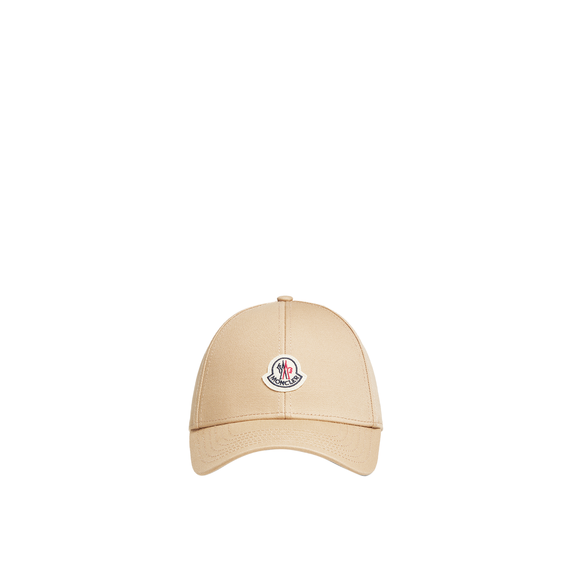 Moncler   Cotton Gabardine Baseball Cap for Men in Beige, Size: One Size