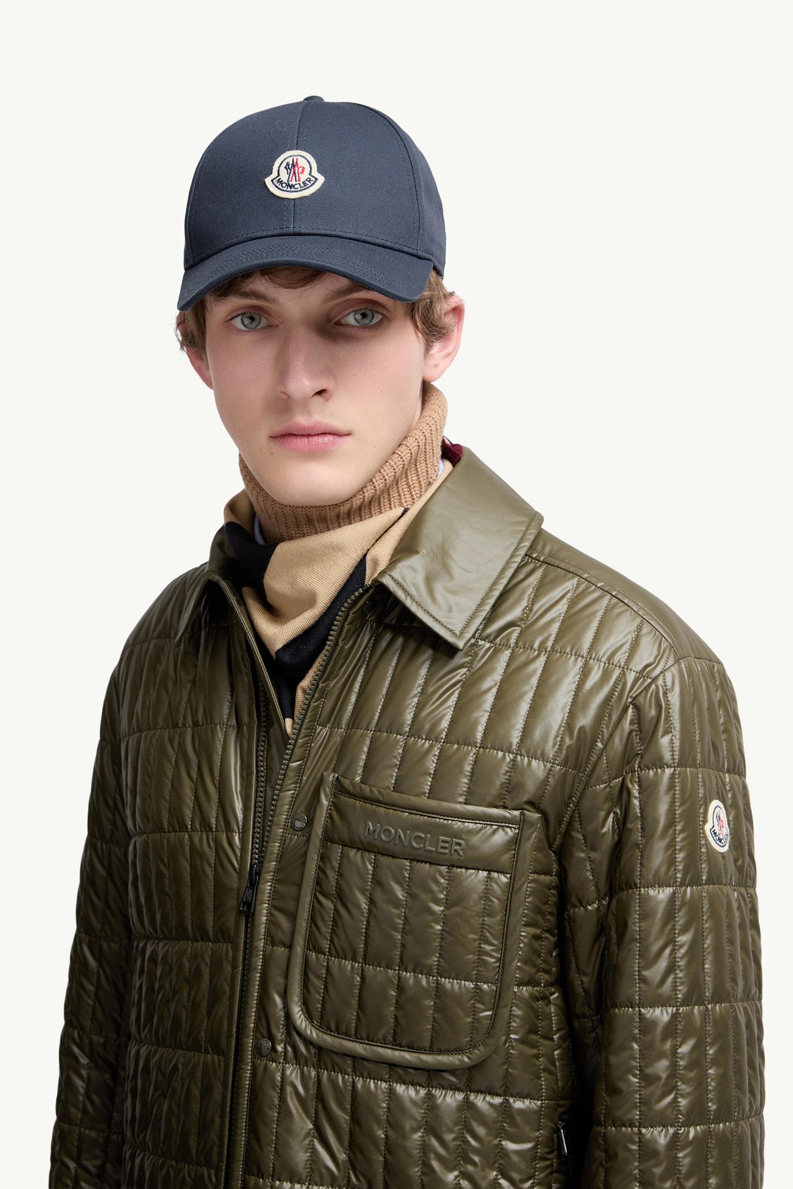 Navy Blue Cotton Gabardine Baseball Cap - Hats & Beanies for Men