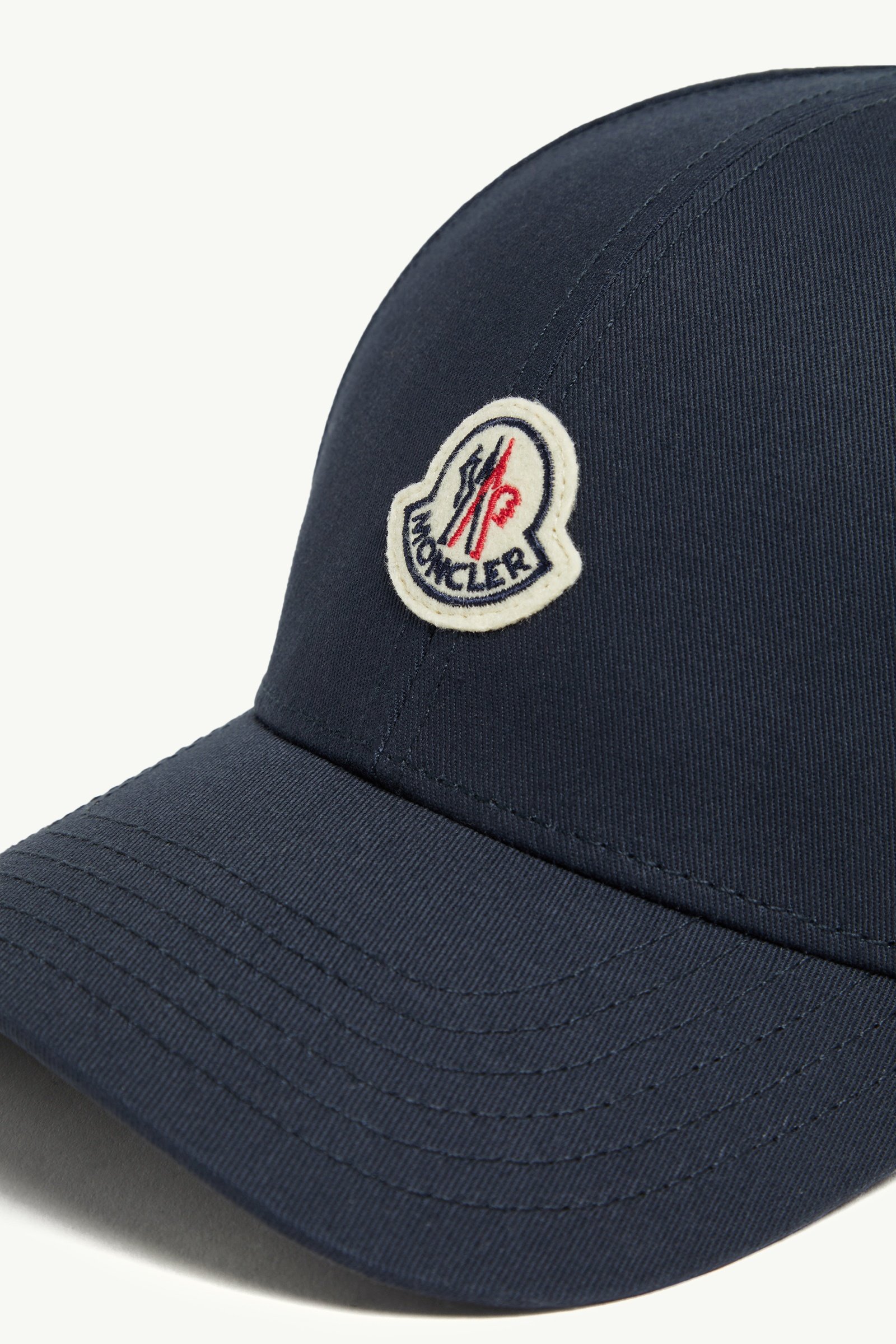 Navy Blue Cotton Gabardine Baseball Cap - Hats & Beanies for Men