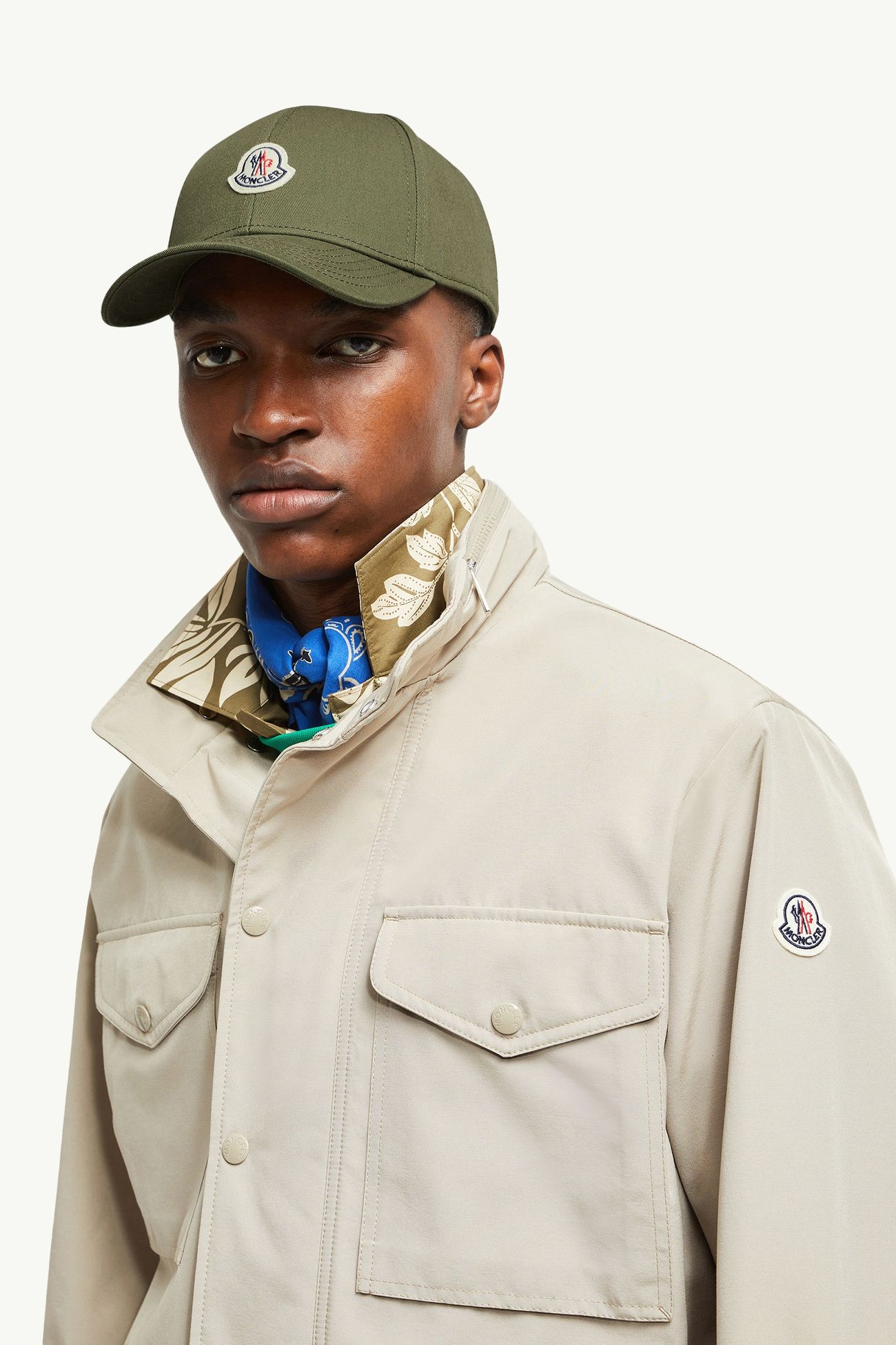 男士棉质华达呢棒球帽 男士 橄榄绿 Moncler 1