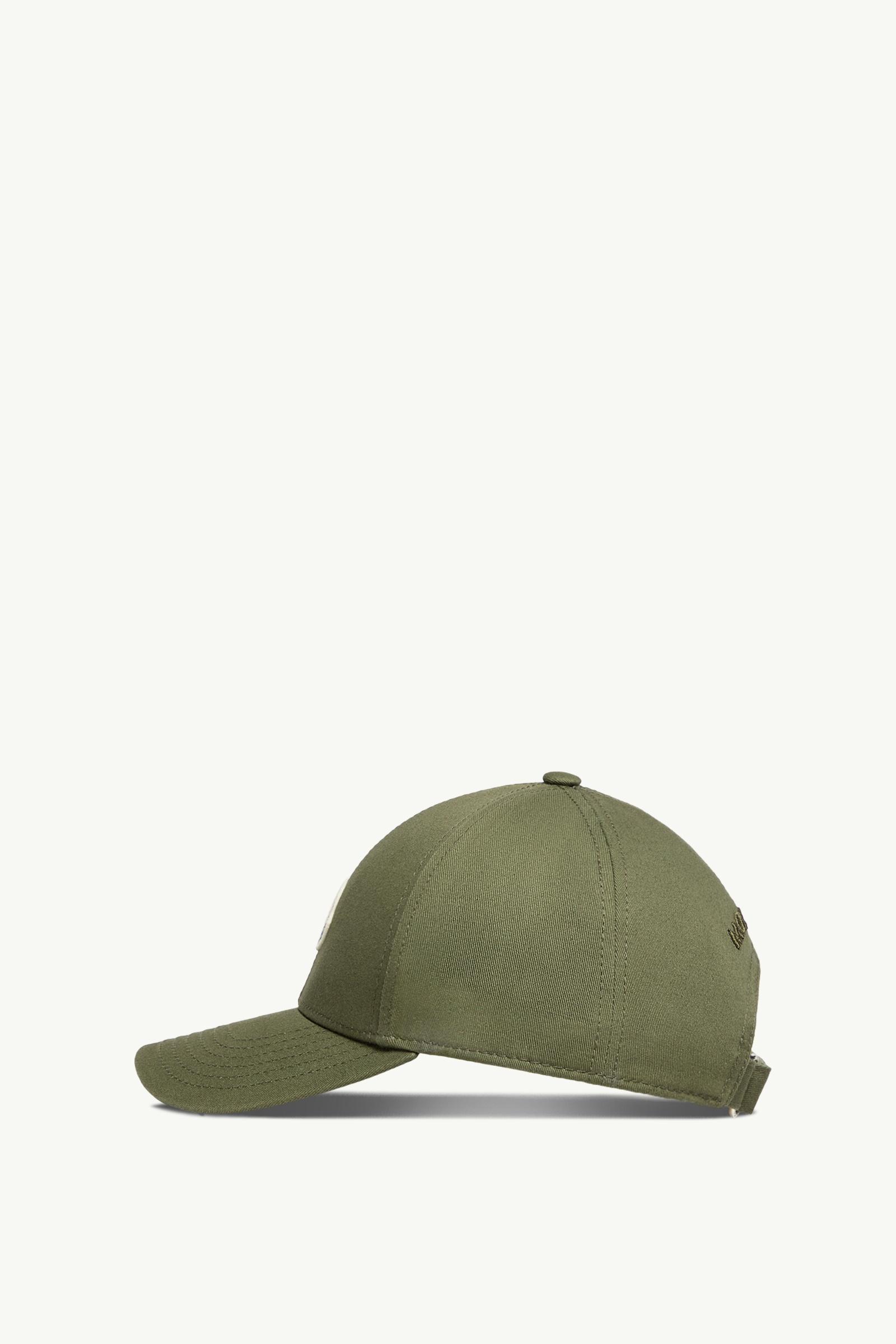 Olive Green Cotton Gabardine Baseball Cap - Hats & Beanies for Men