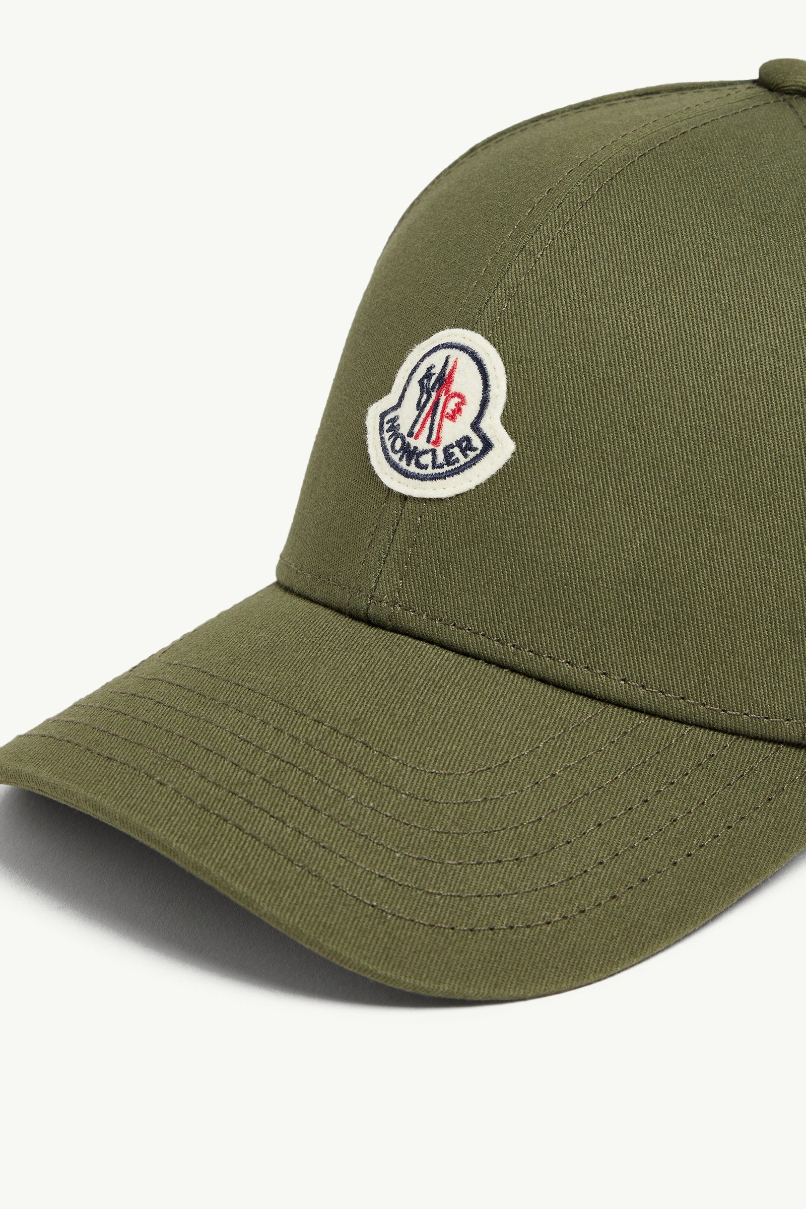 Olive Green Cotton Gabardine Baseball Cap - Hats & Beanies for Men