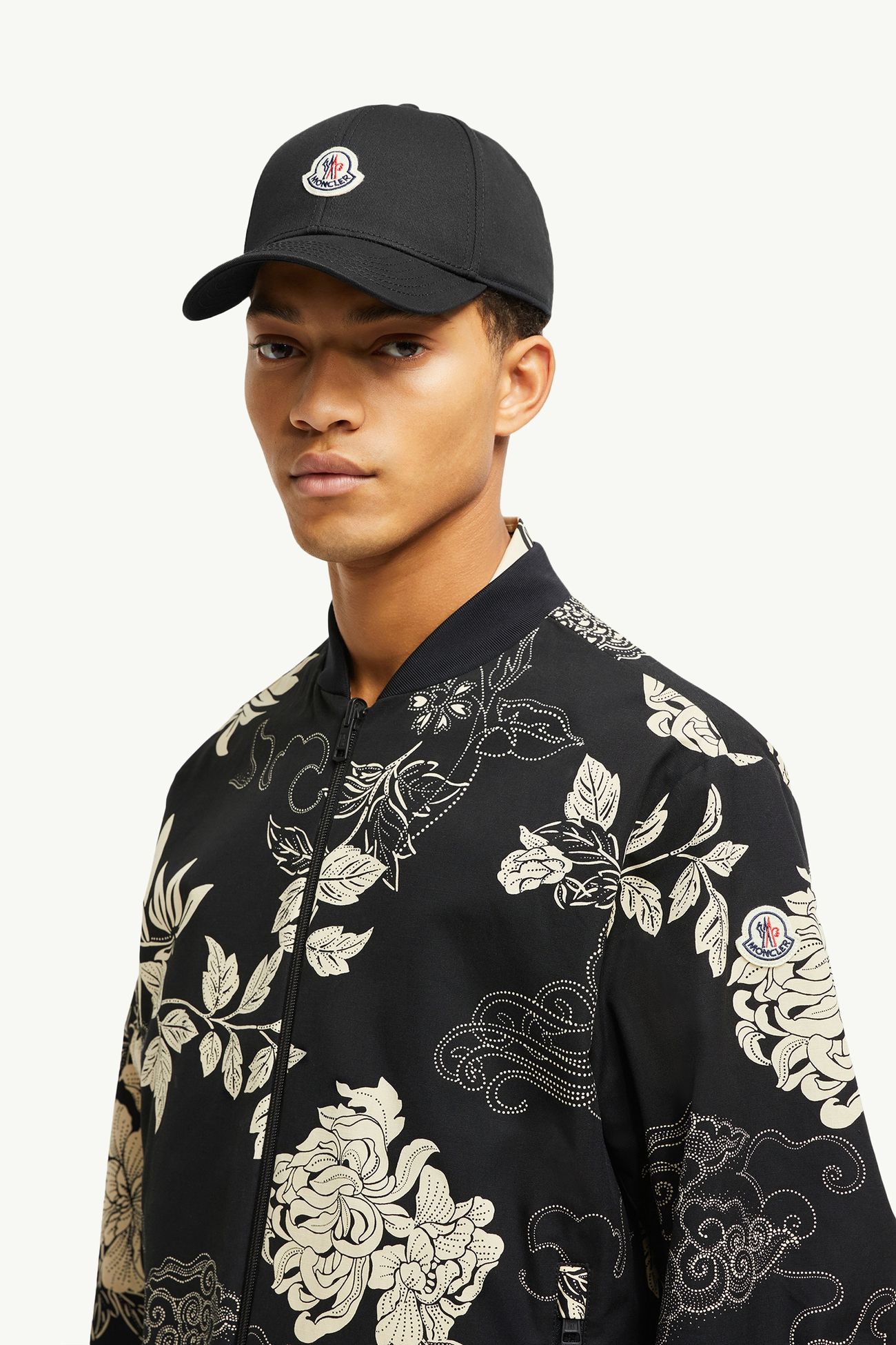 Casquette en gabardine de coton Hommes Noir Moncler 1