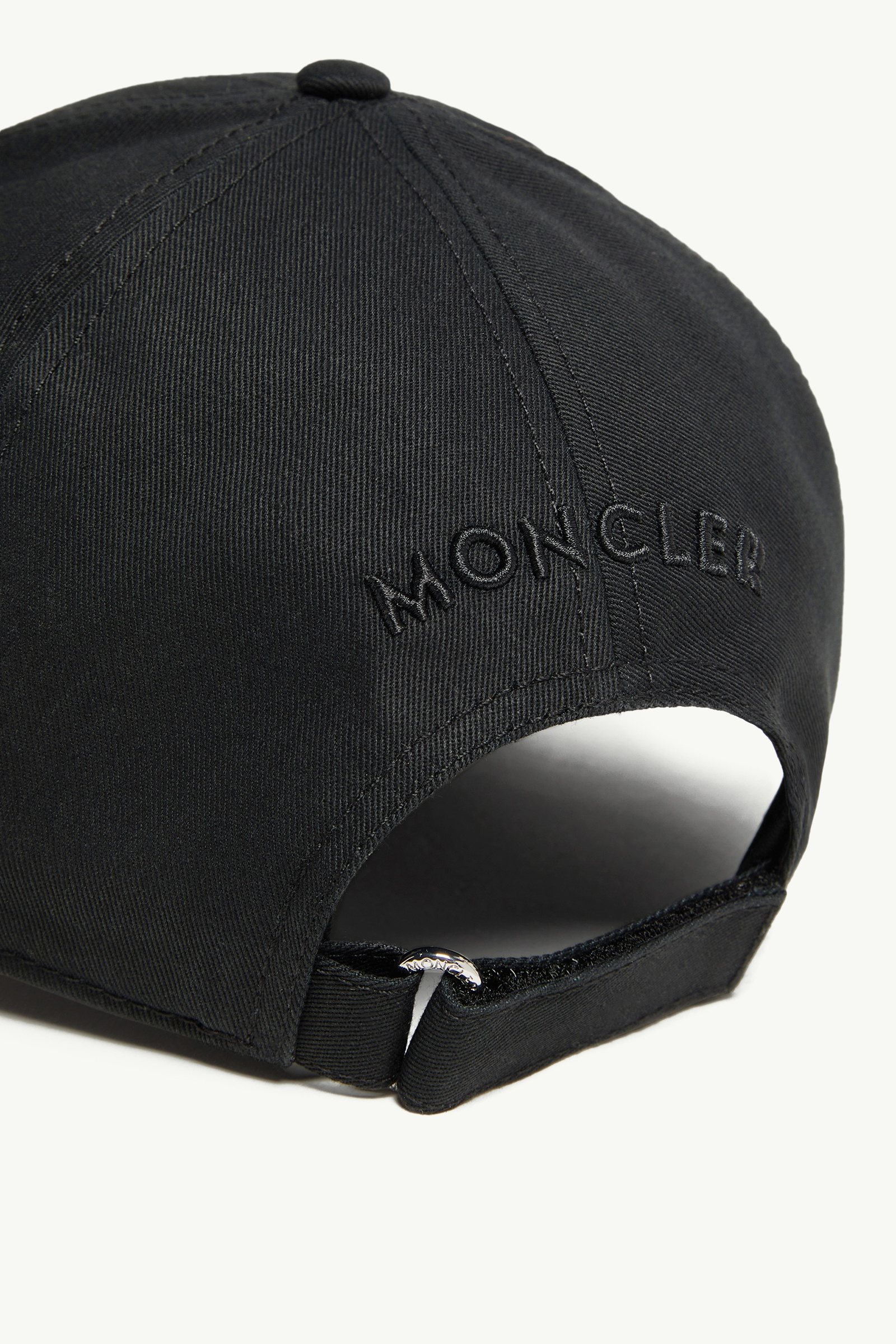Black Cotton Gabardine Baseball Cap - Hats & Beanies for Men