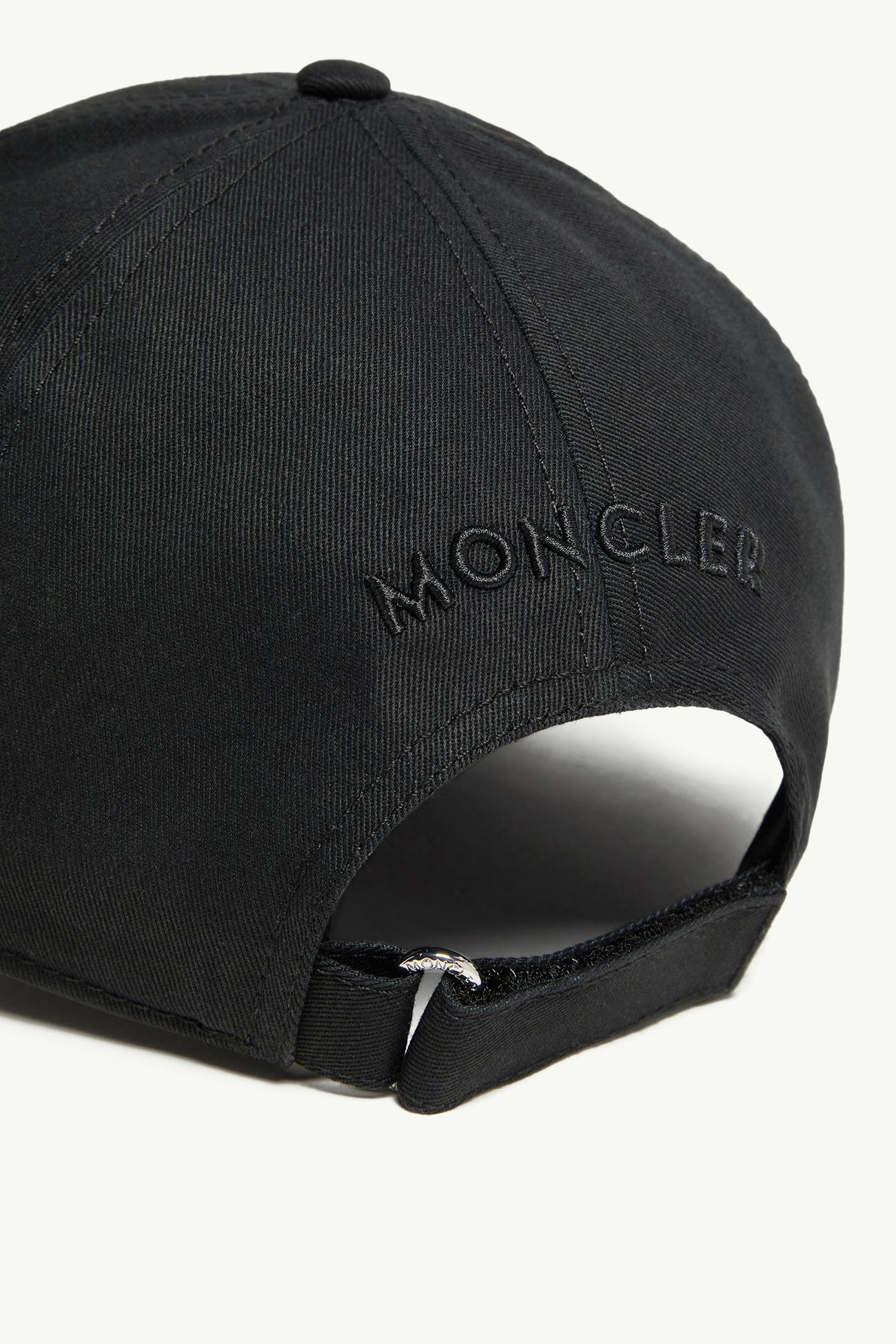 코튼 개버딘 야구 캡 모자 남성 블랙 Moncler 3