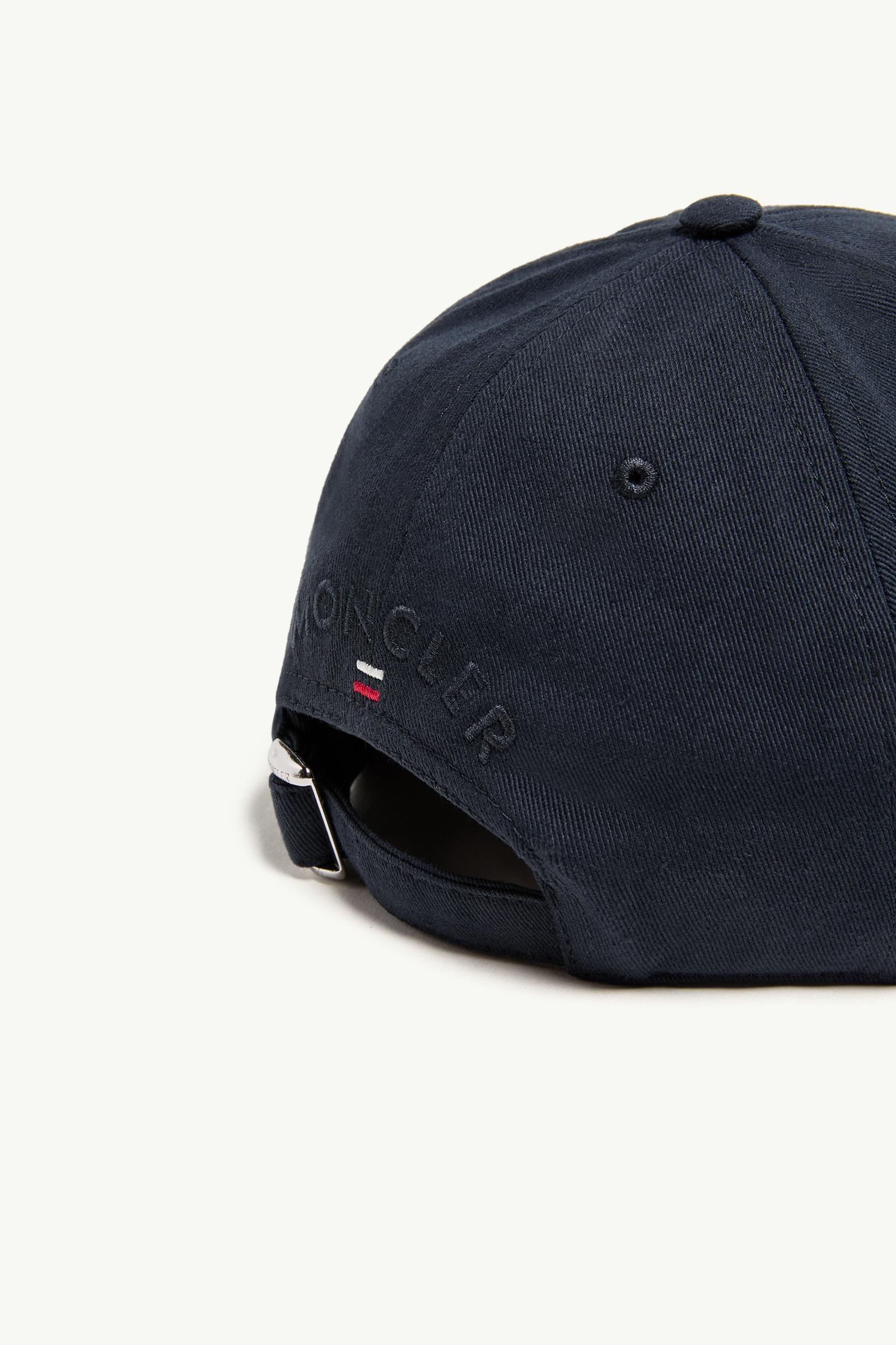 Navy Blue Cotton Gabardine Baseball Cap - Hats & Beanies for Men