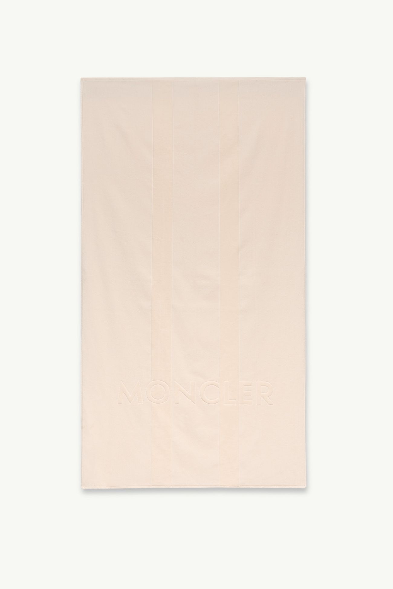 Telo da mare logato in cotone Uomo Beige Chiaro Moncler 0