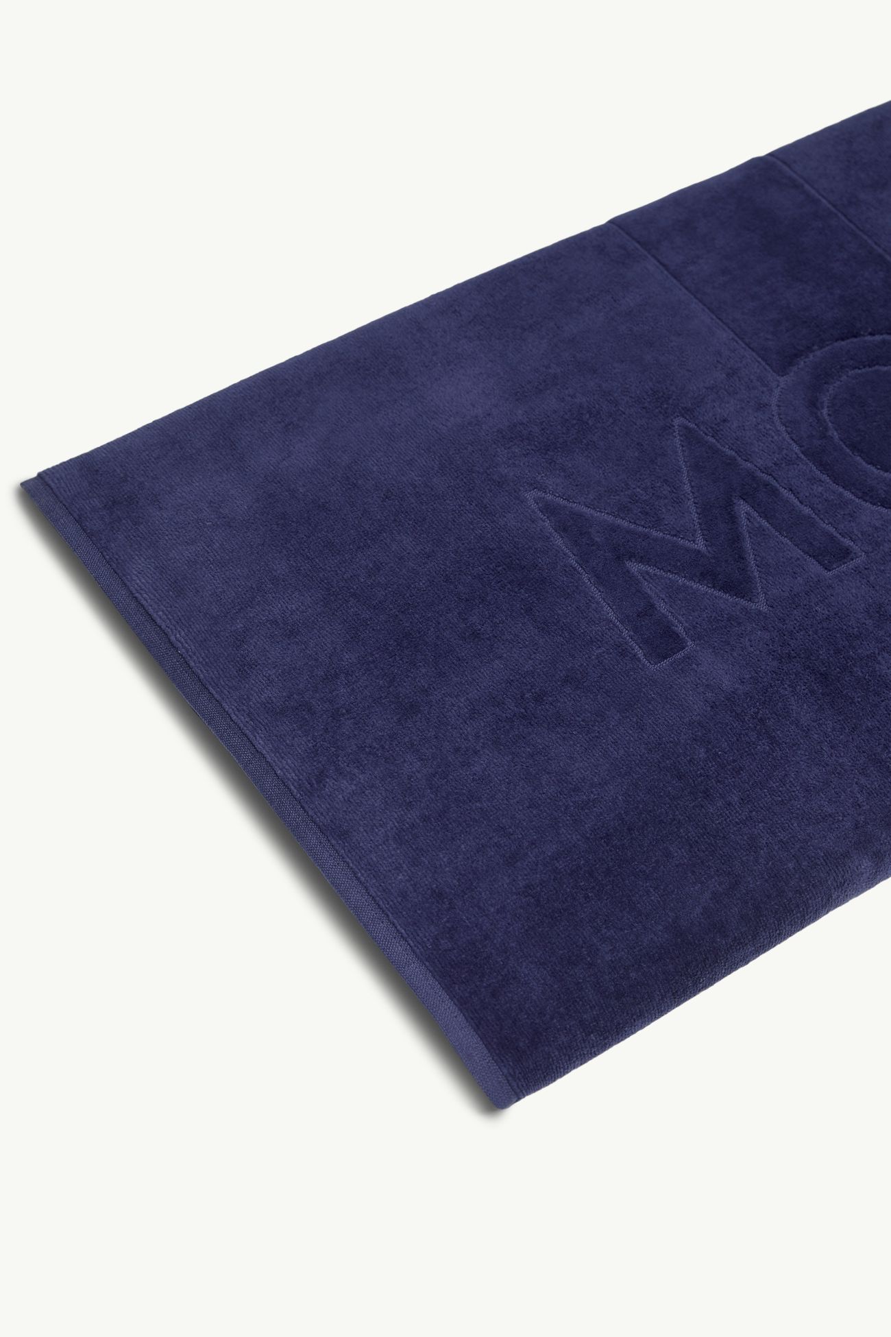 Serviette de plage en coton à logo Hommes Bleu foncé Moncler 2