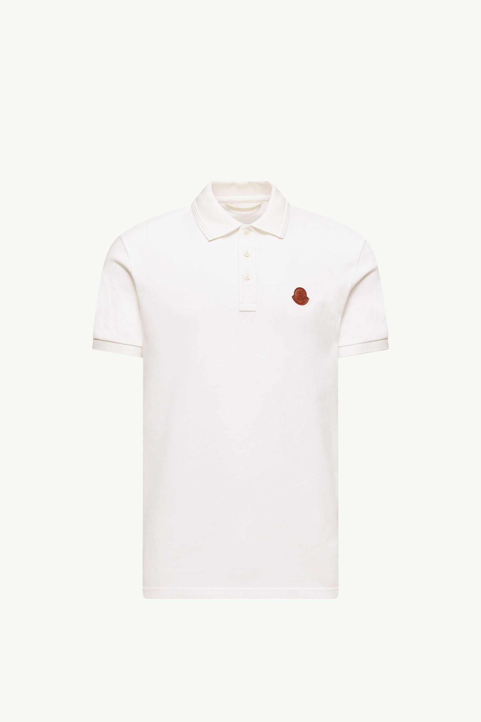 Logo Cotton Piquet Polo Shirt Men White Moncler, 1 of 0
