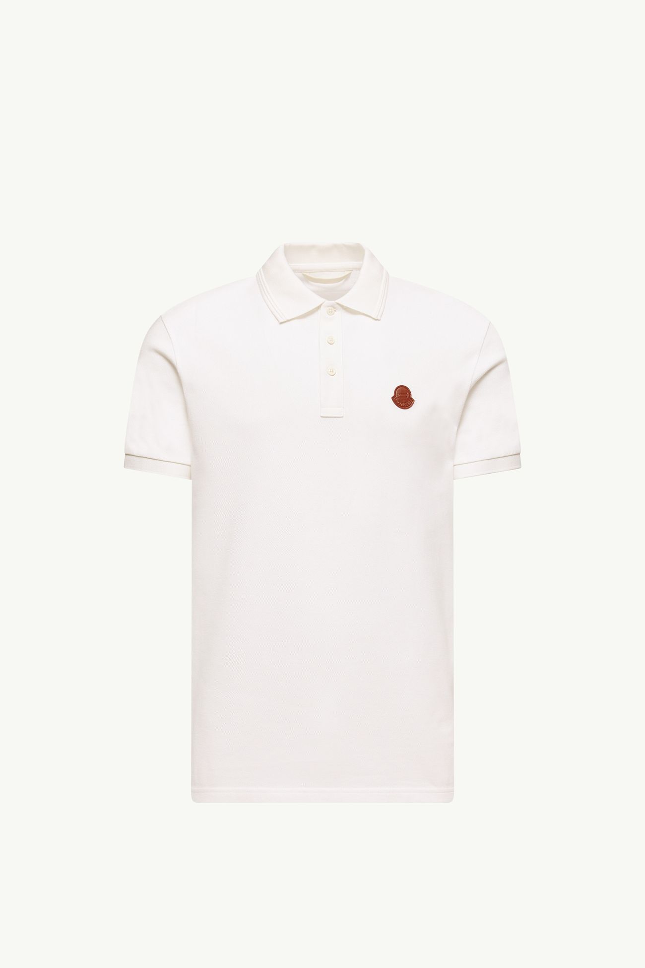 Polo en piqué de coton à logo Hommes Blanc Moncler 2