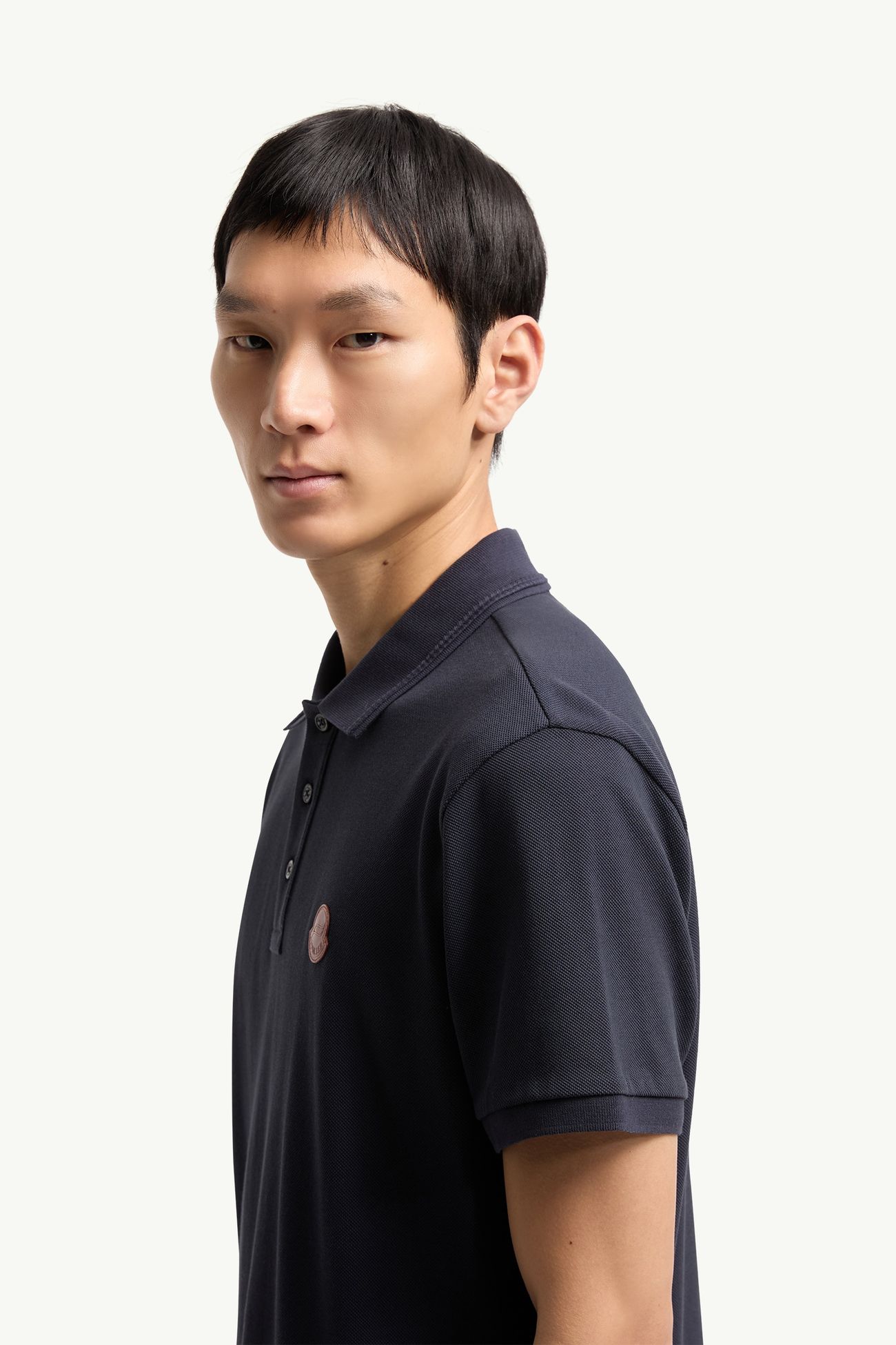 標誌珠地棉Polo恤 男士 夜藍色 Moncler 1