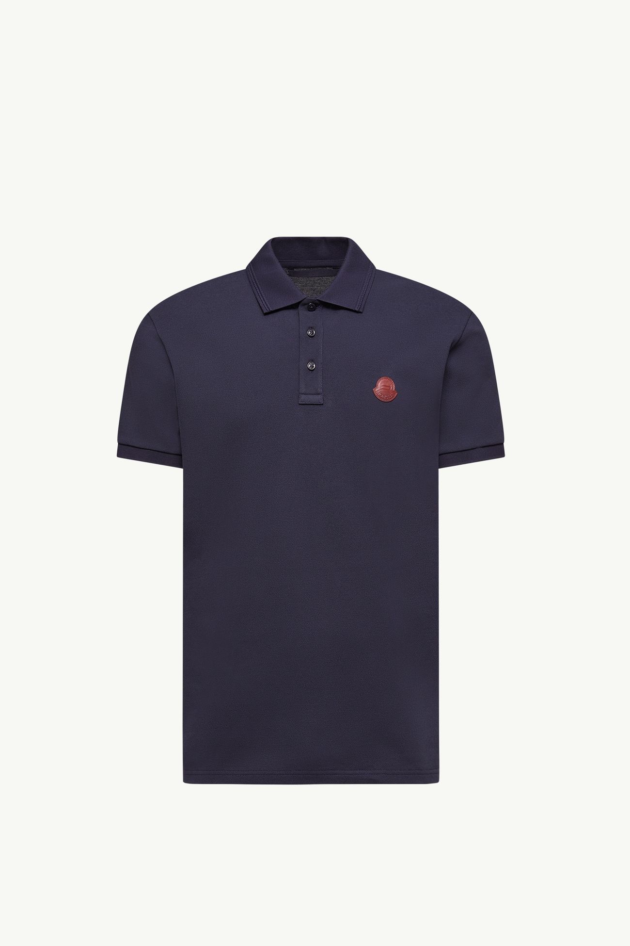 Piqué-Poloshirt mit Logoaufnäher Herren Nachtblau Moncler 2