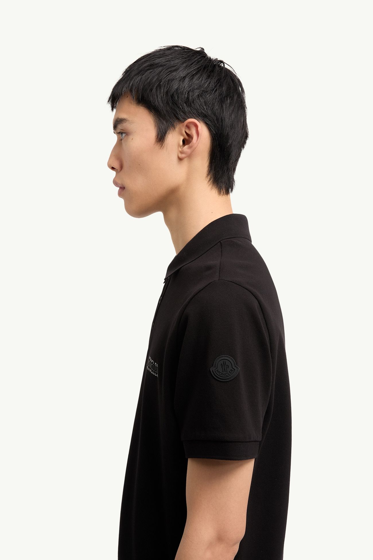 男士标识棉质Polo衫 男士 黑色 Moncler 1