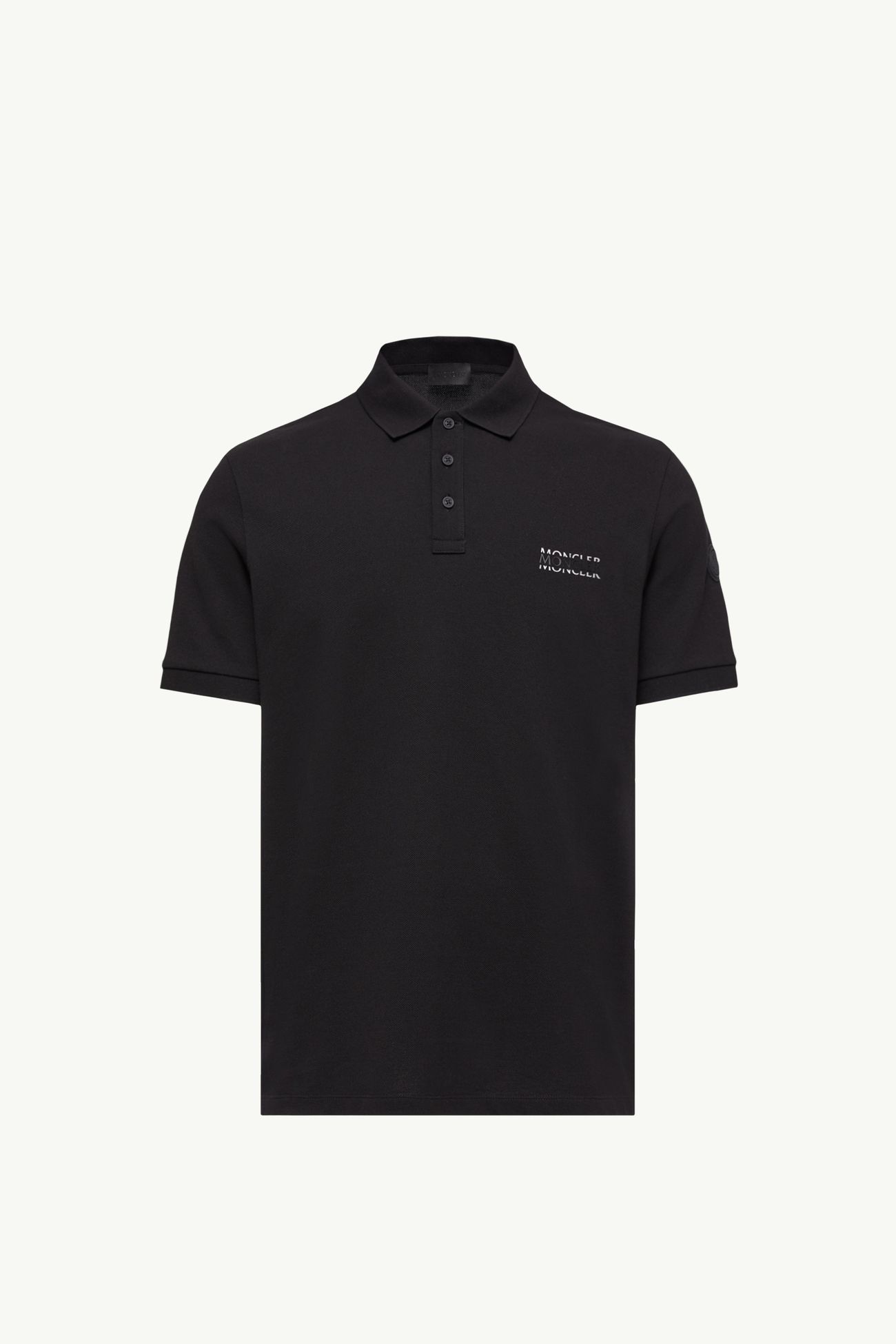 Polo en piqué de coton à logo Hommes Noir Moncler 2