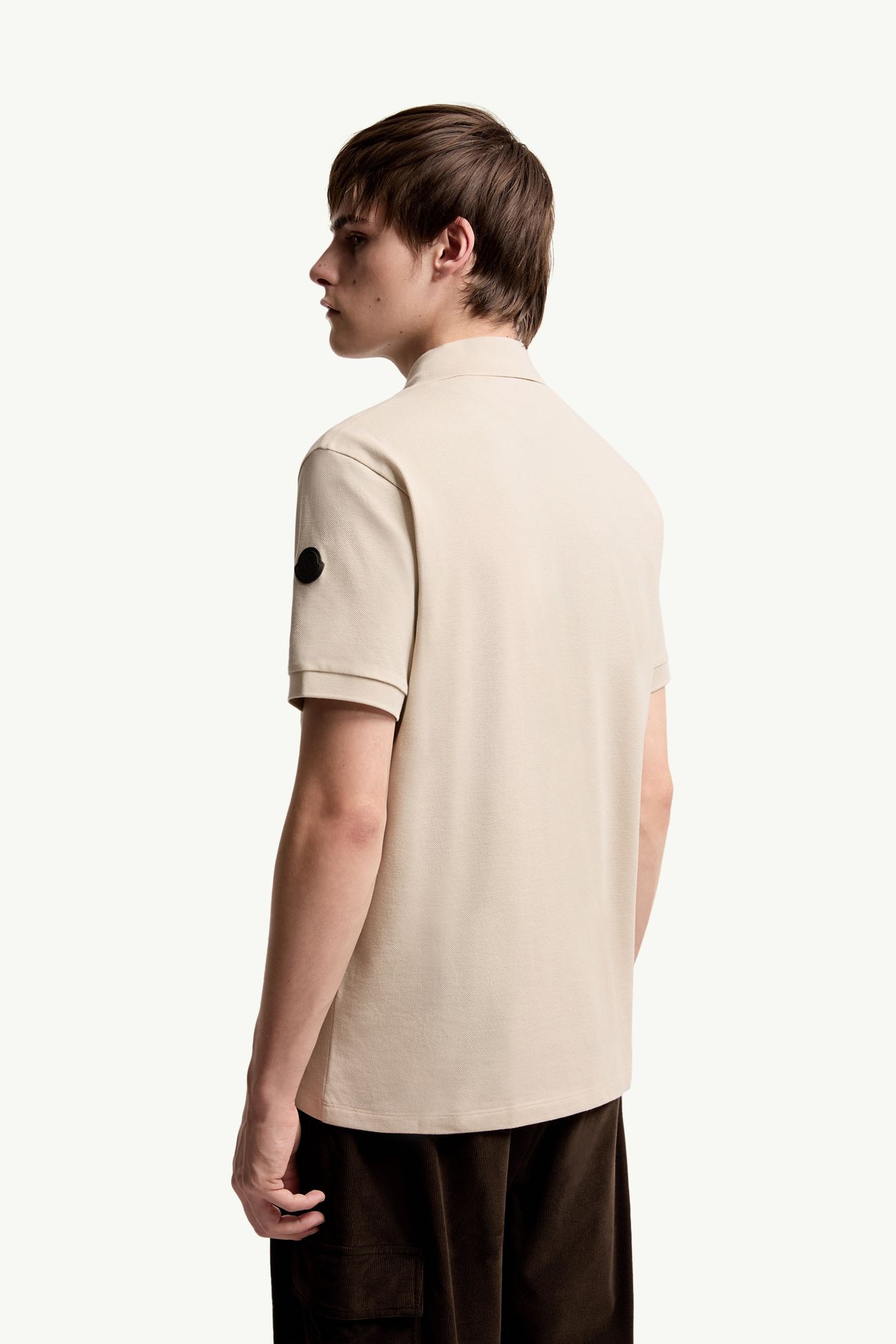 男士标识棉质半拉链Polo衫 男士 浅米色 Moncler 4