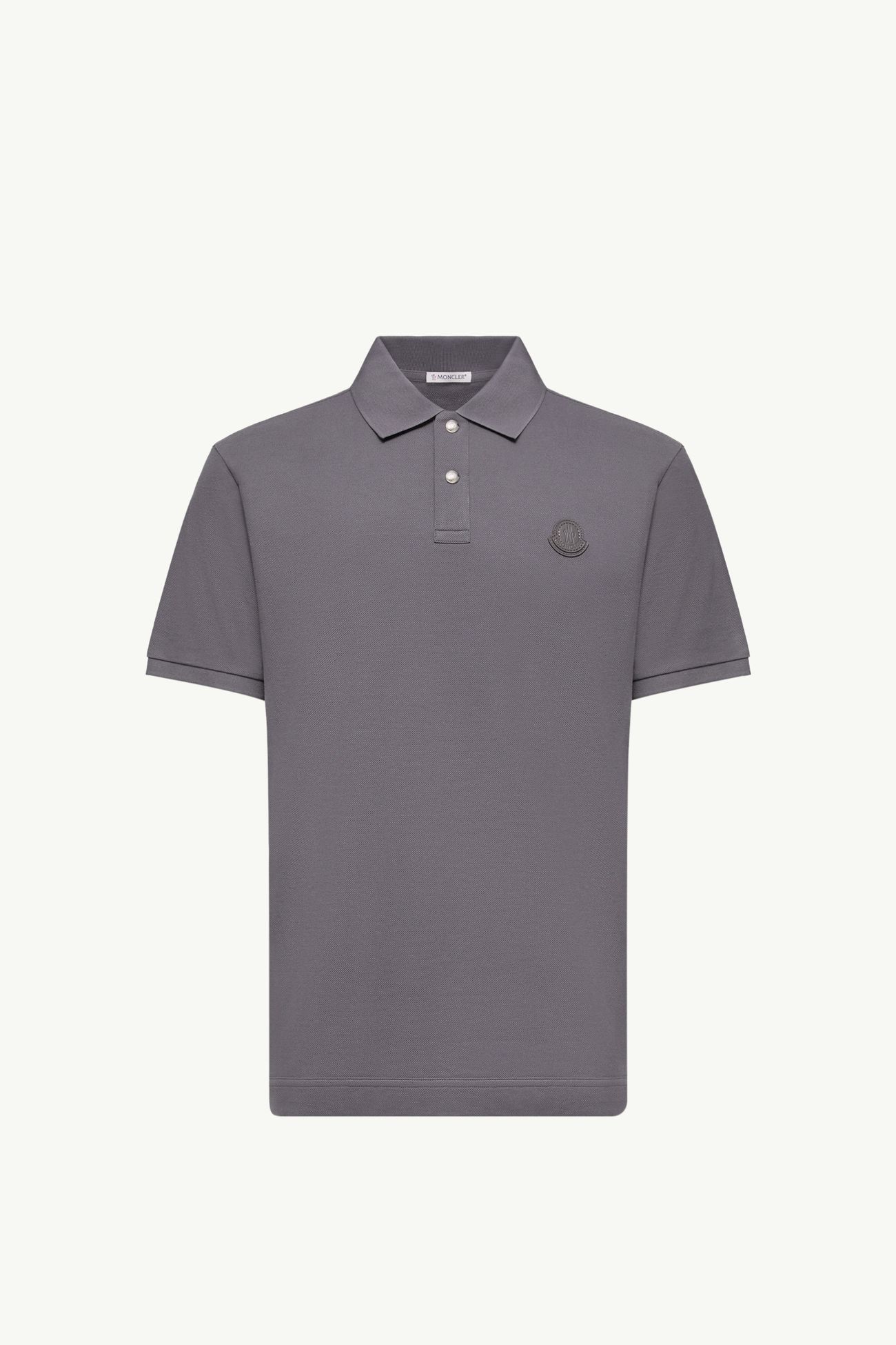 로고 패치 코튼 피케 폴로 셔츠 남성 그레이 Moncler 2