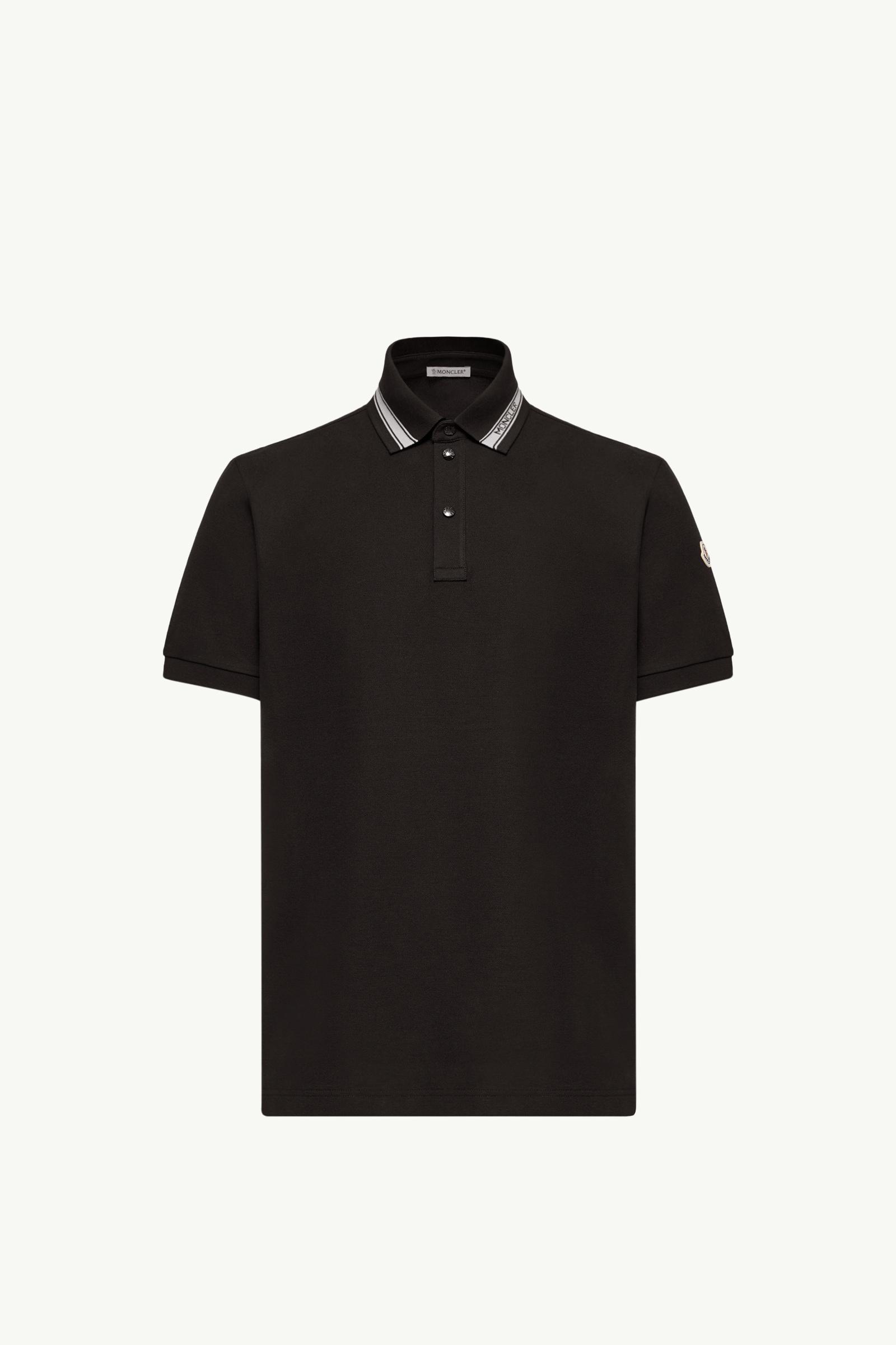 Cotton Piquet Polo Shirt Men Black Moncler, 1 of 0
