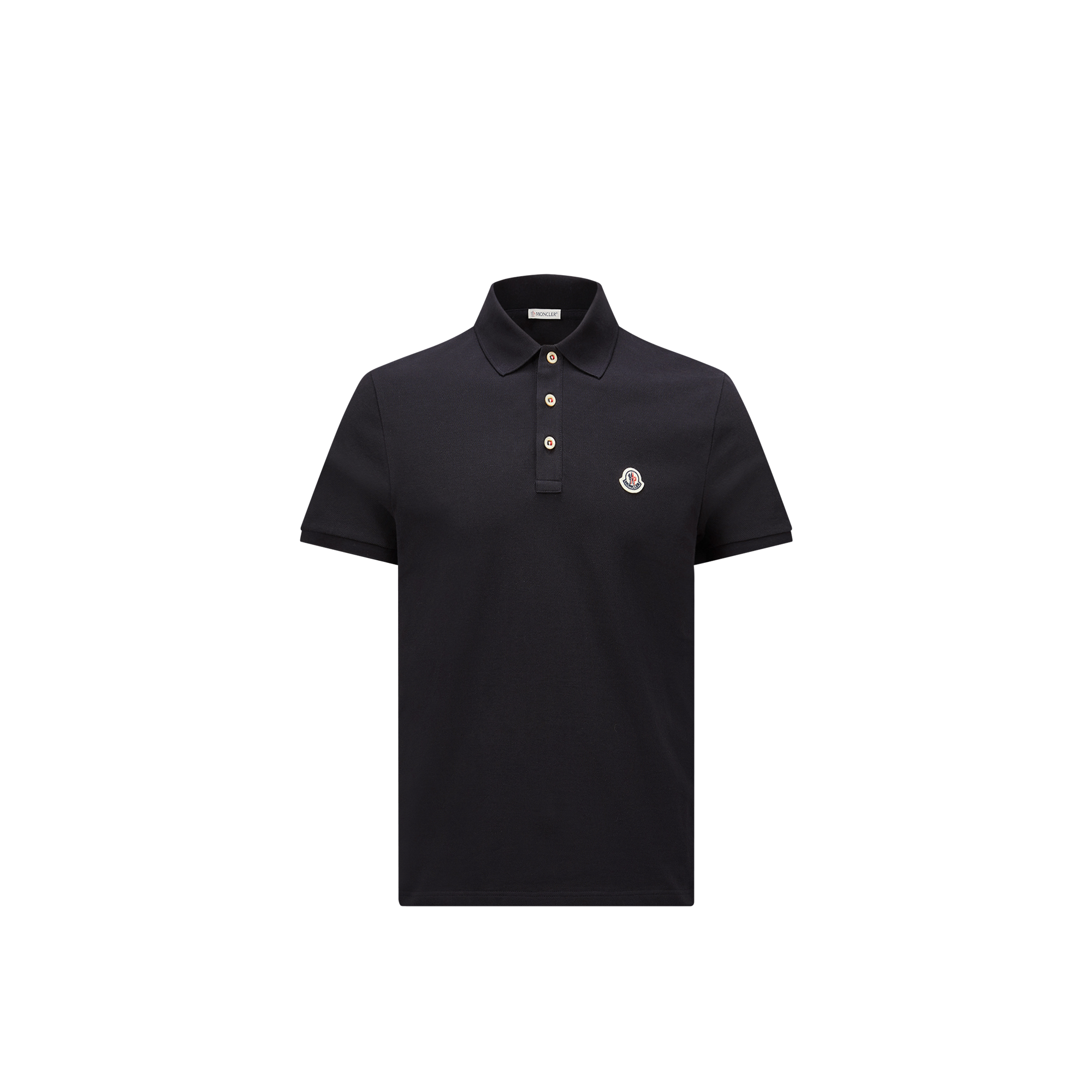Moncler   Logo Patch Cotton Polo Shirt for Men in Blue, Size: Xxl