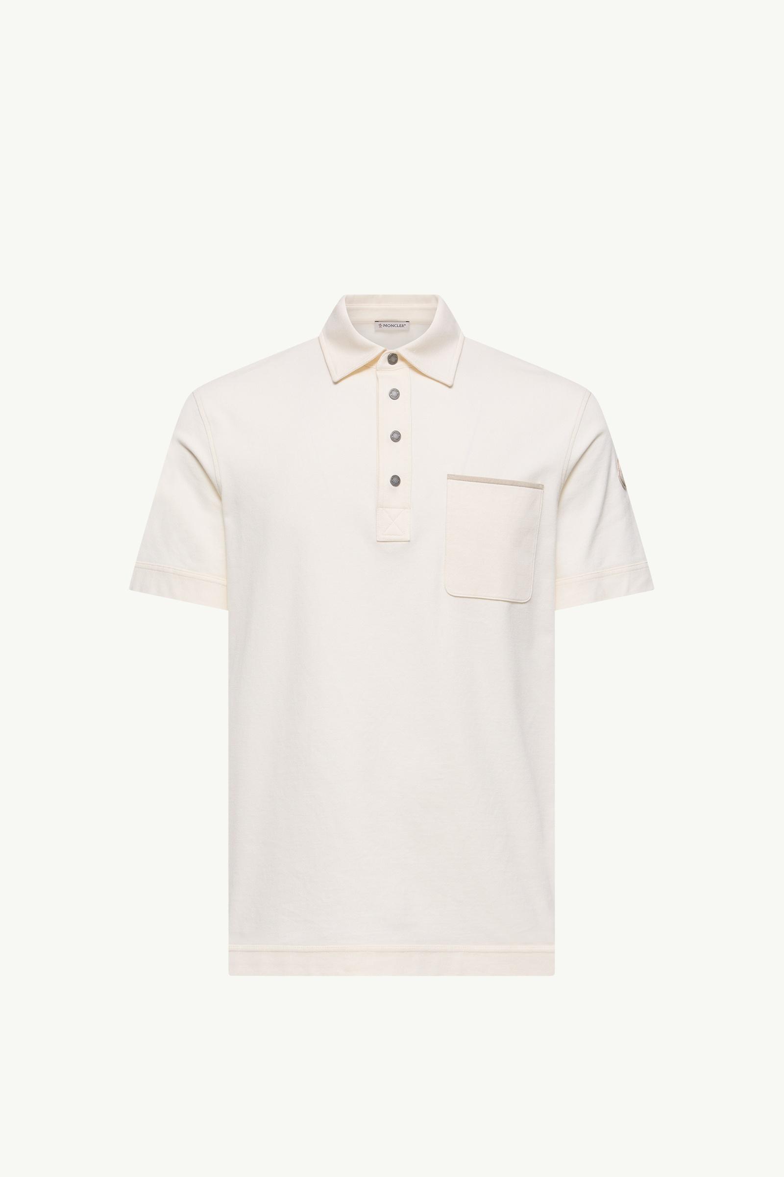Cotton Piquet Polo Shirt Men White Moncler, 1 of 0