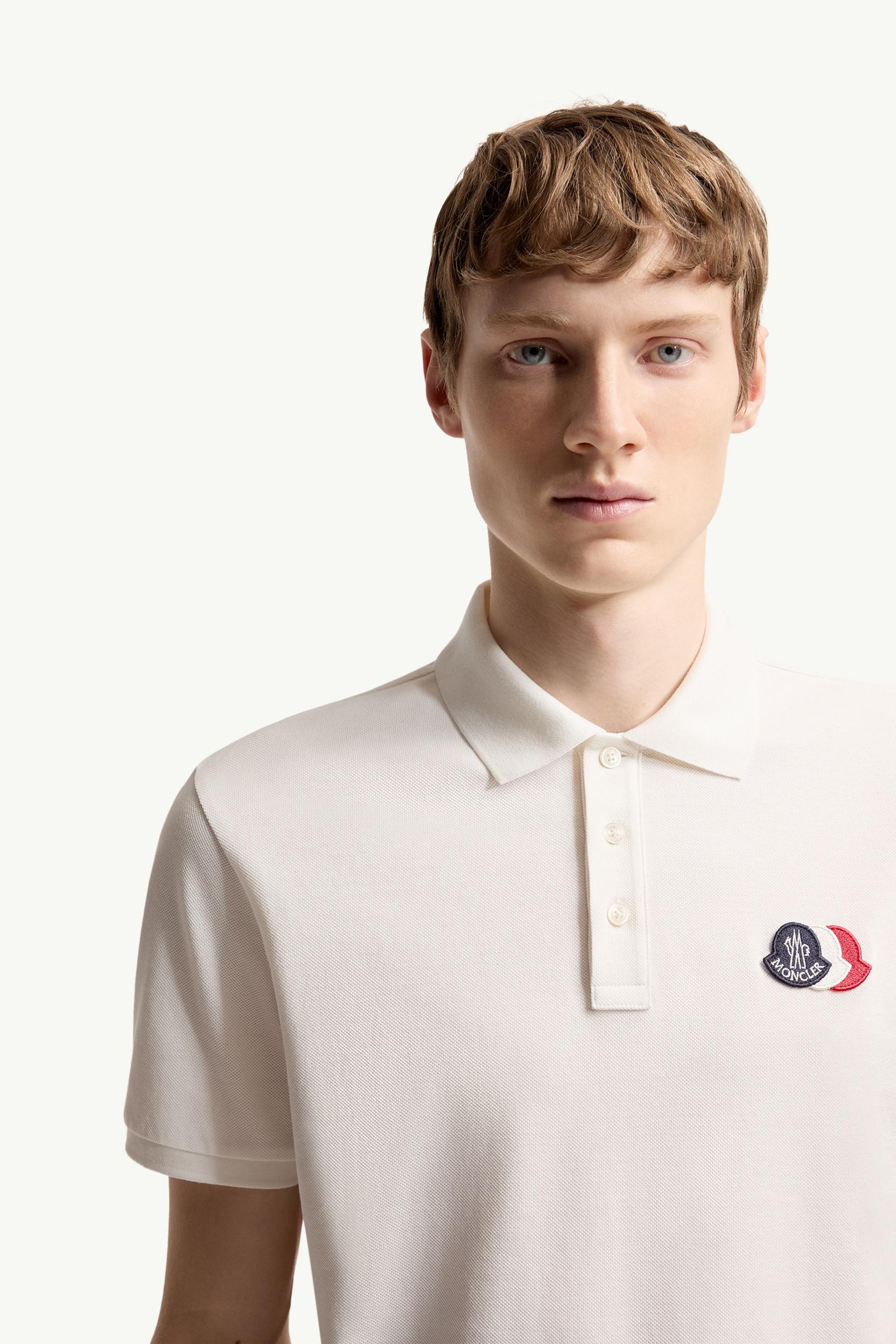 MONCLER ホワイト ポロシャツ XS ホワイト ポロシャツ : Tシャツ 