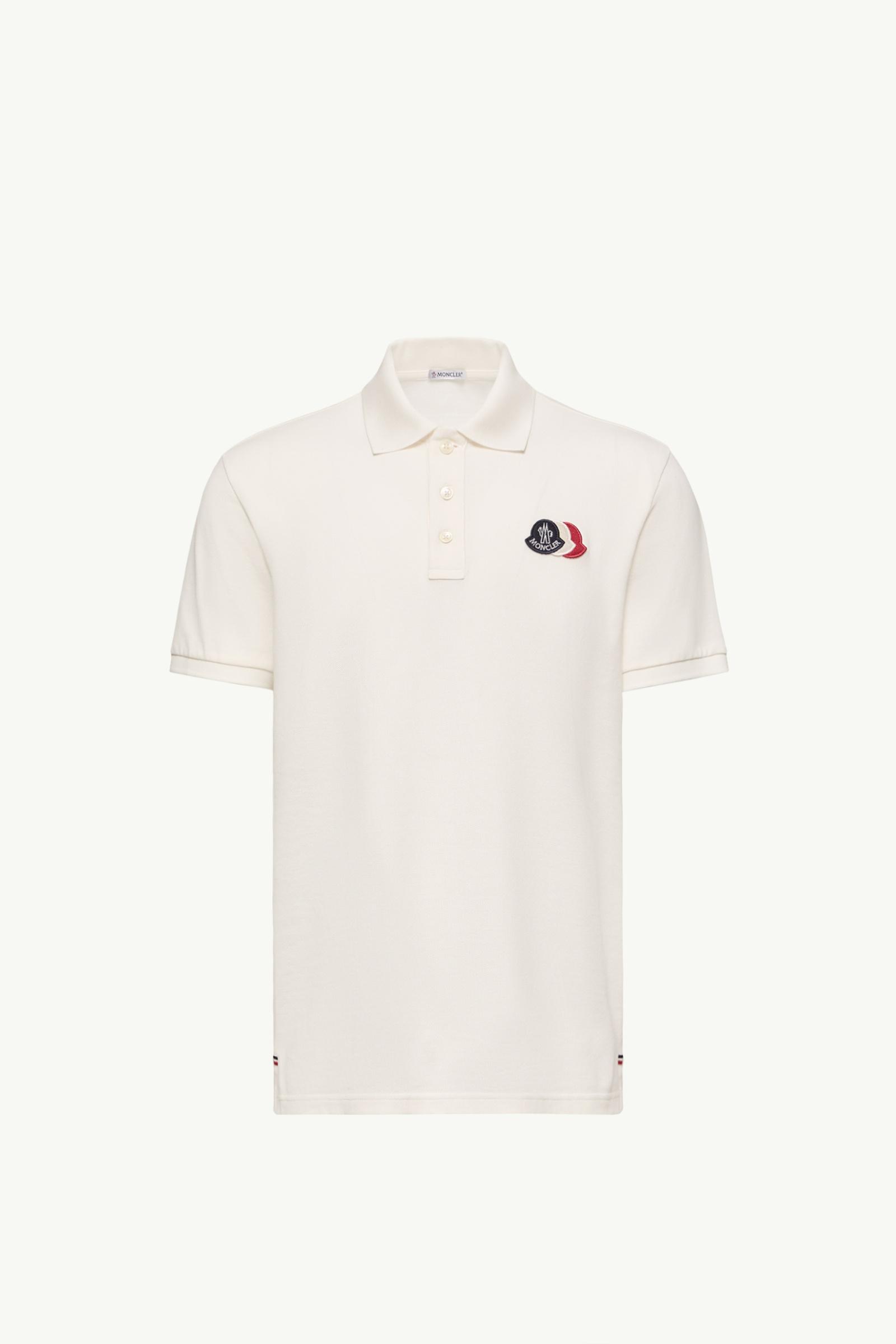 Logo Patch Cotton Piquet Polo Shirt Men White Moncler, 1 of 0