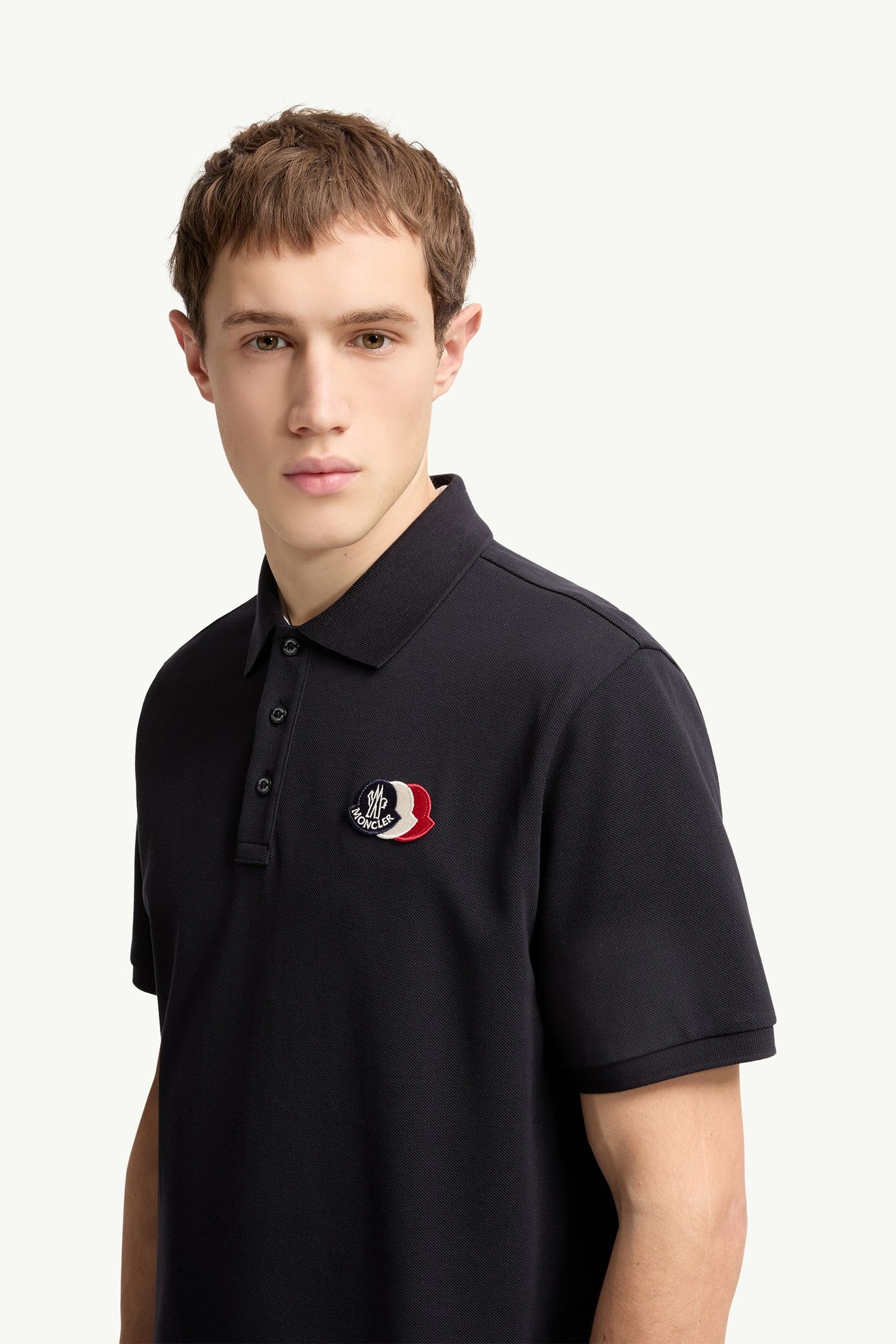 男士标识贴片棉质Polo衫 男士 深蓝色 Moncler 1