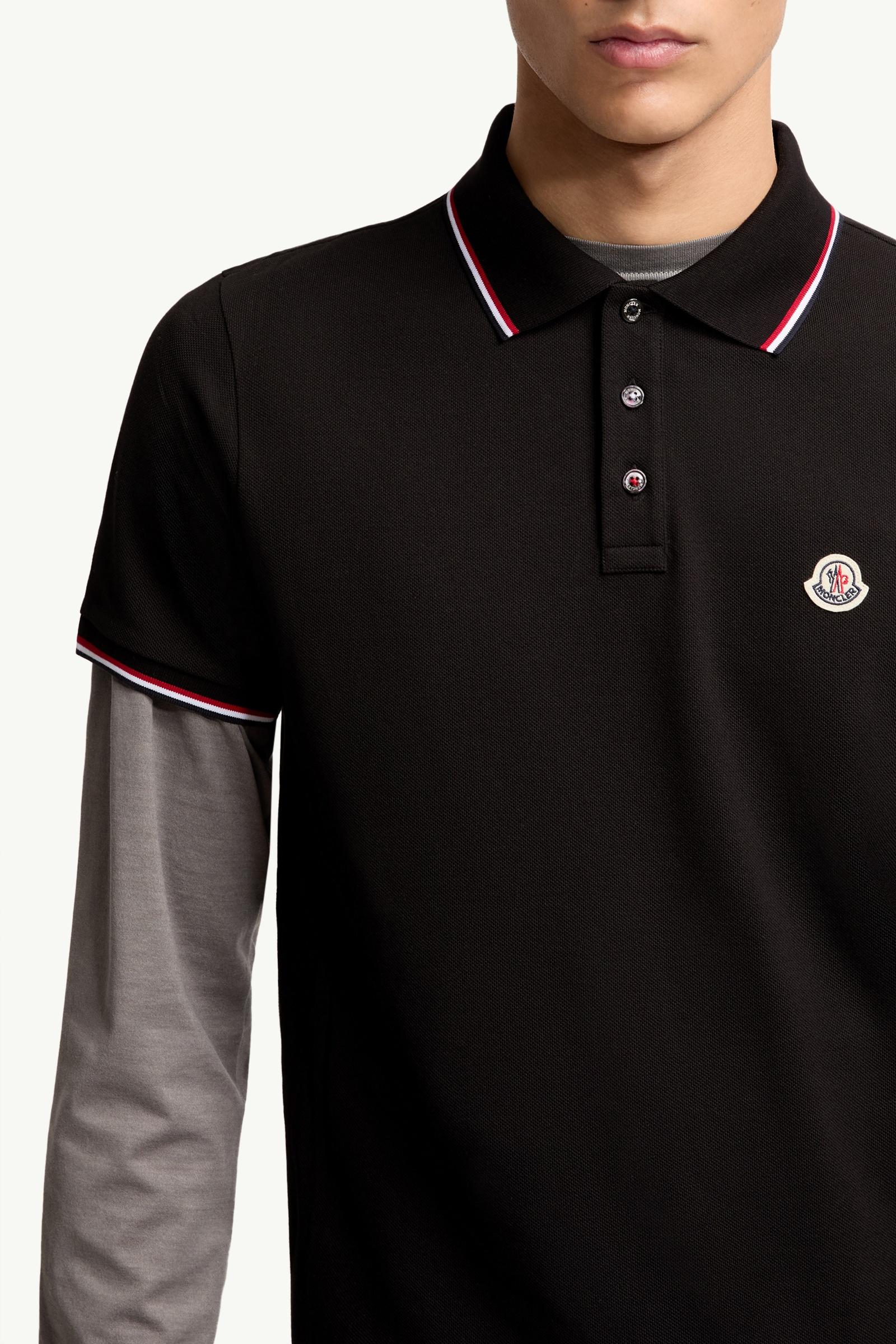 【MONCLER】Tricolor Trimmed コットンピケ 黒 sizeL L10918A7030084556999_5