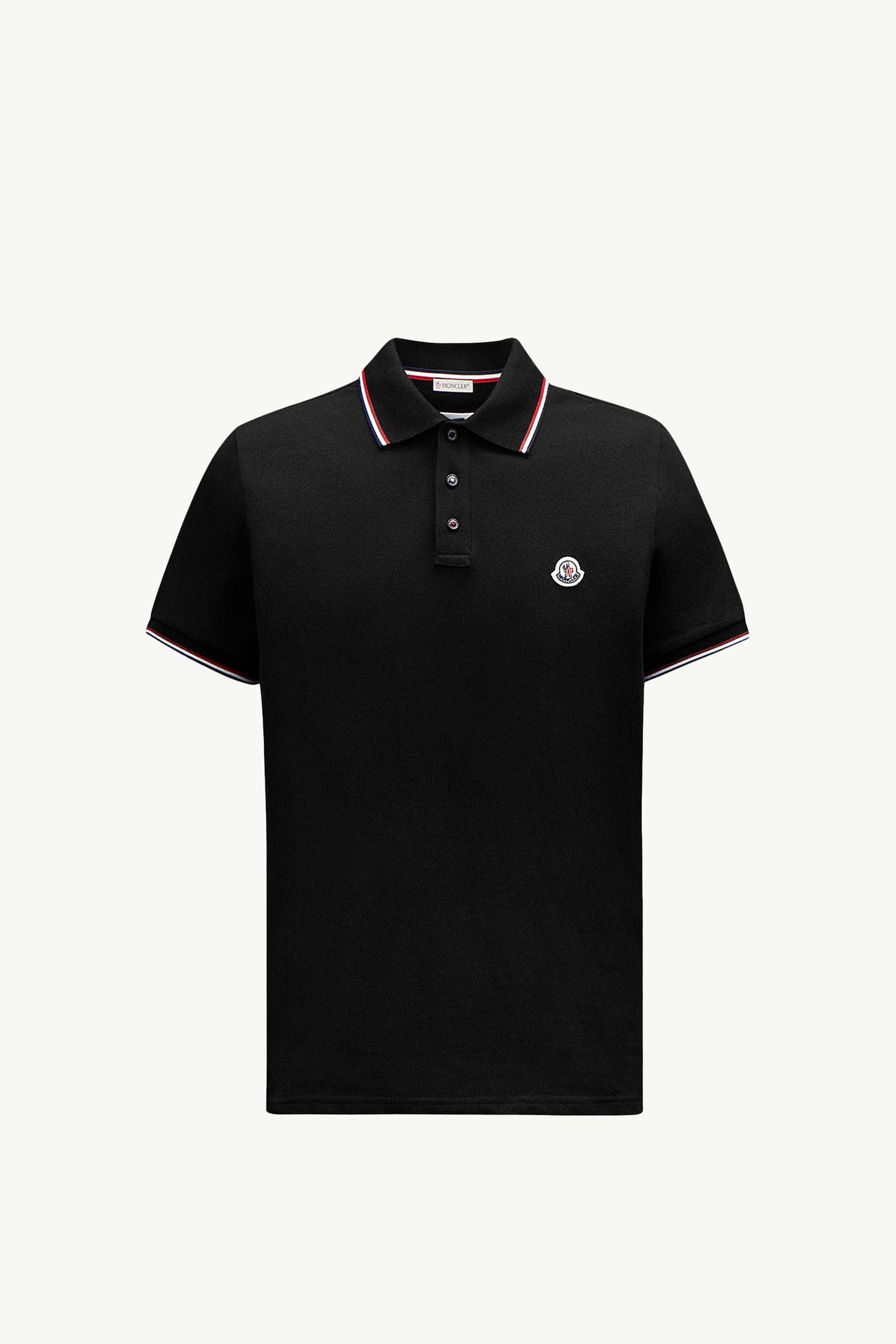 Polo en piqué de coton Hommes Noir Moncler 2