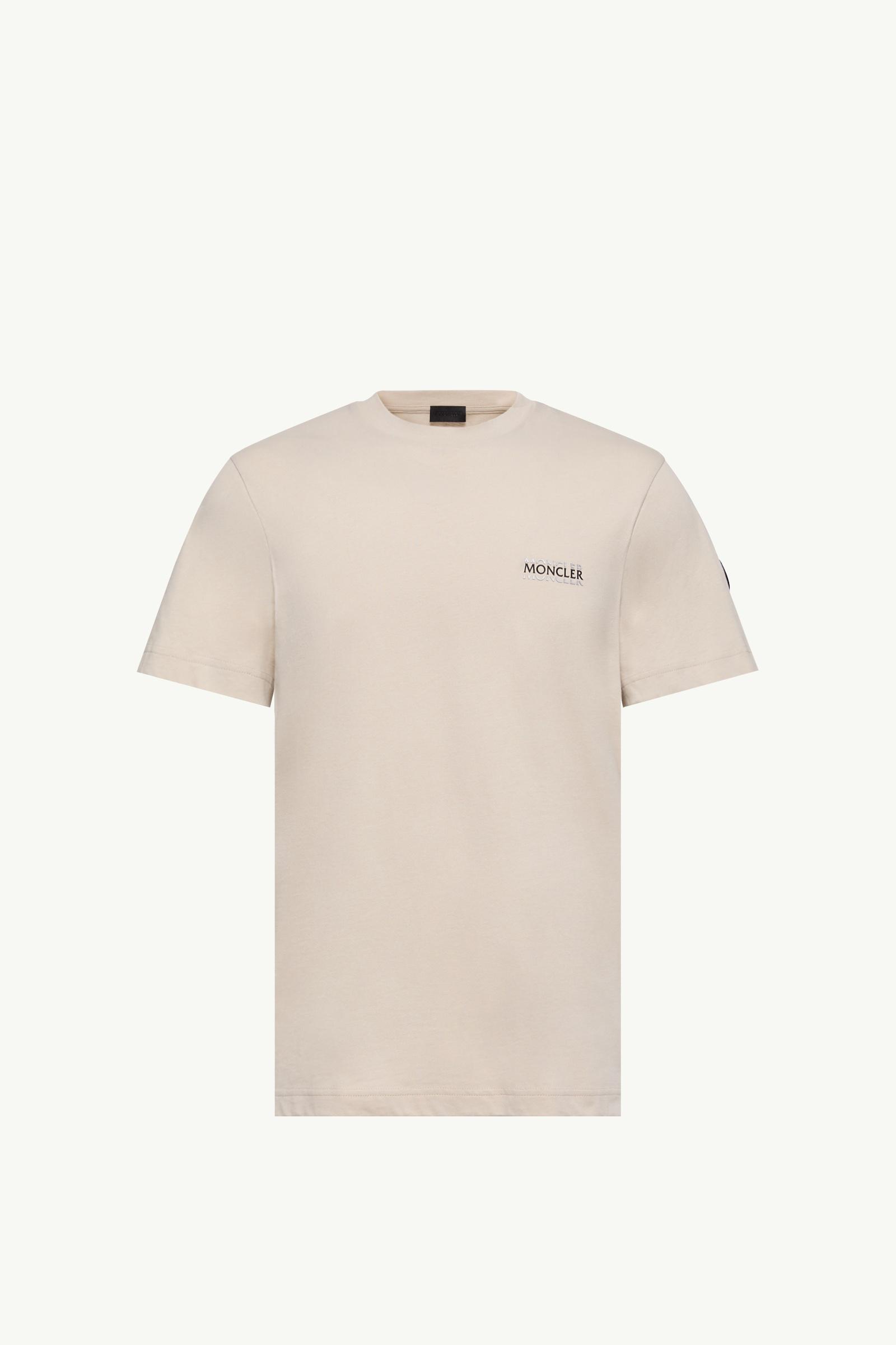 Logo Cotton Jersey T-Shirt Men Light Beige Moncler, 1 of 0