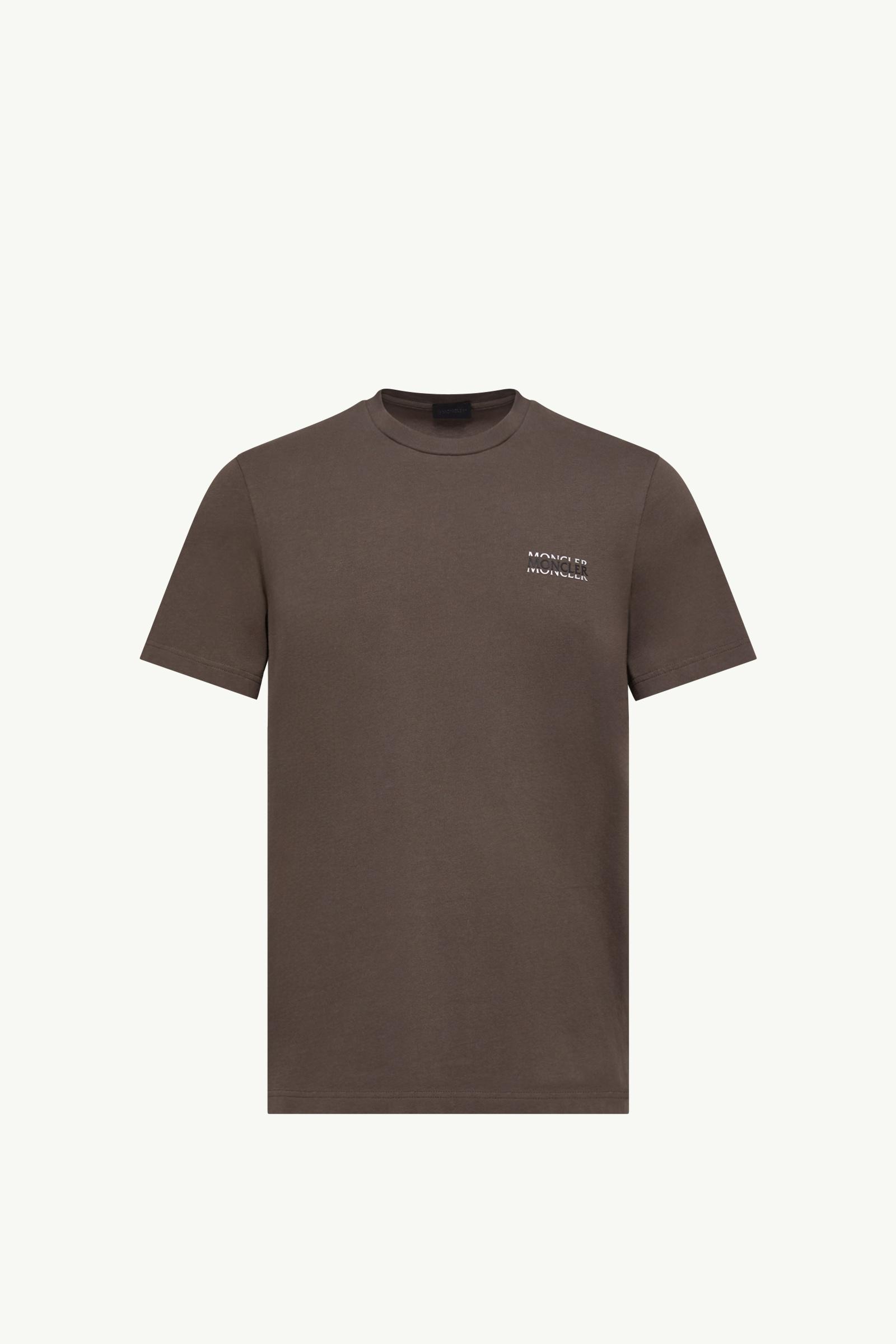 MONCLER Tシャツ ブラウン Mサイズ Brown Logo Cotton Jersey T-Shirt - Polos & T-shirts for Men