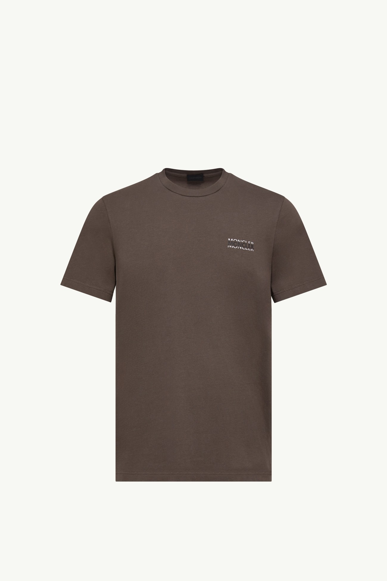 Logo Cotton Jersey T-Shirt Men Brown Moncler 2