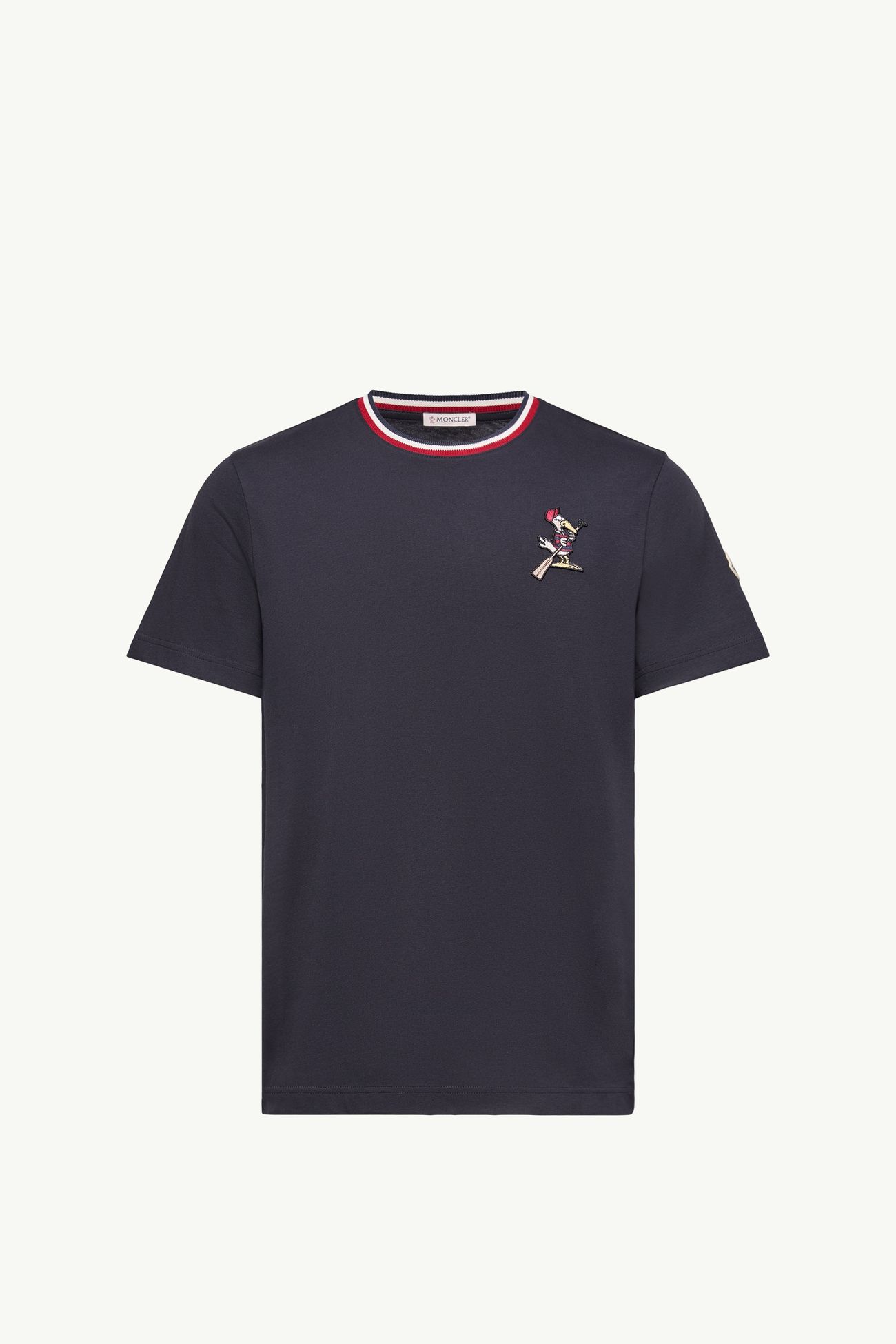 MonDuck T-Shirt aus Baumwolle mit Logoaufnäher Herren Navyblau Moncler 2