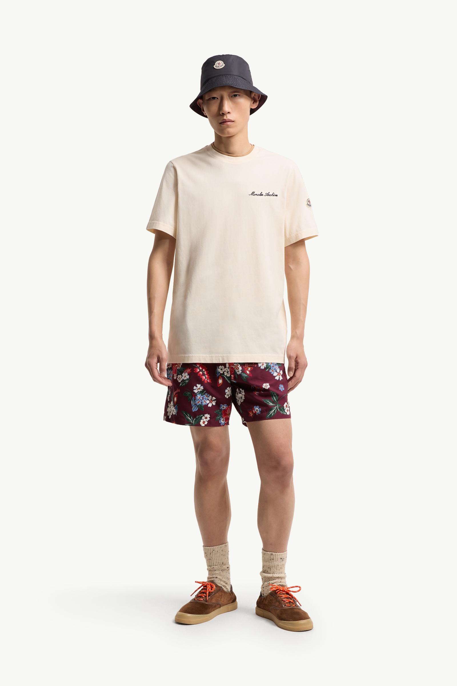 White Embroidered Logo Cotton T-Shirt - Polos & T-shirts for Men