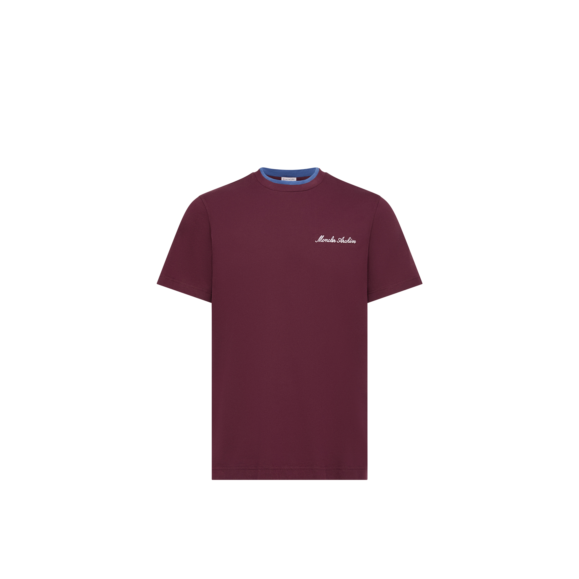 Moncler   Embroidered Logo Cotton T-Shirt for Men in Red, Size: Xs