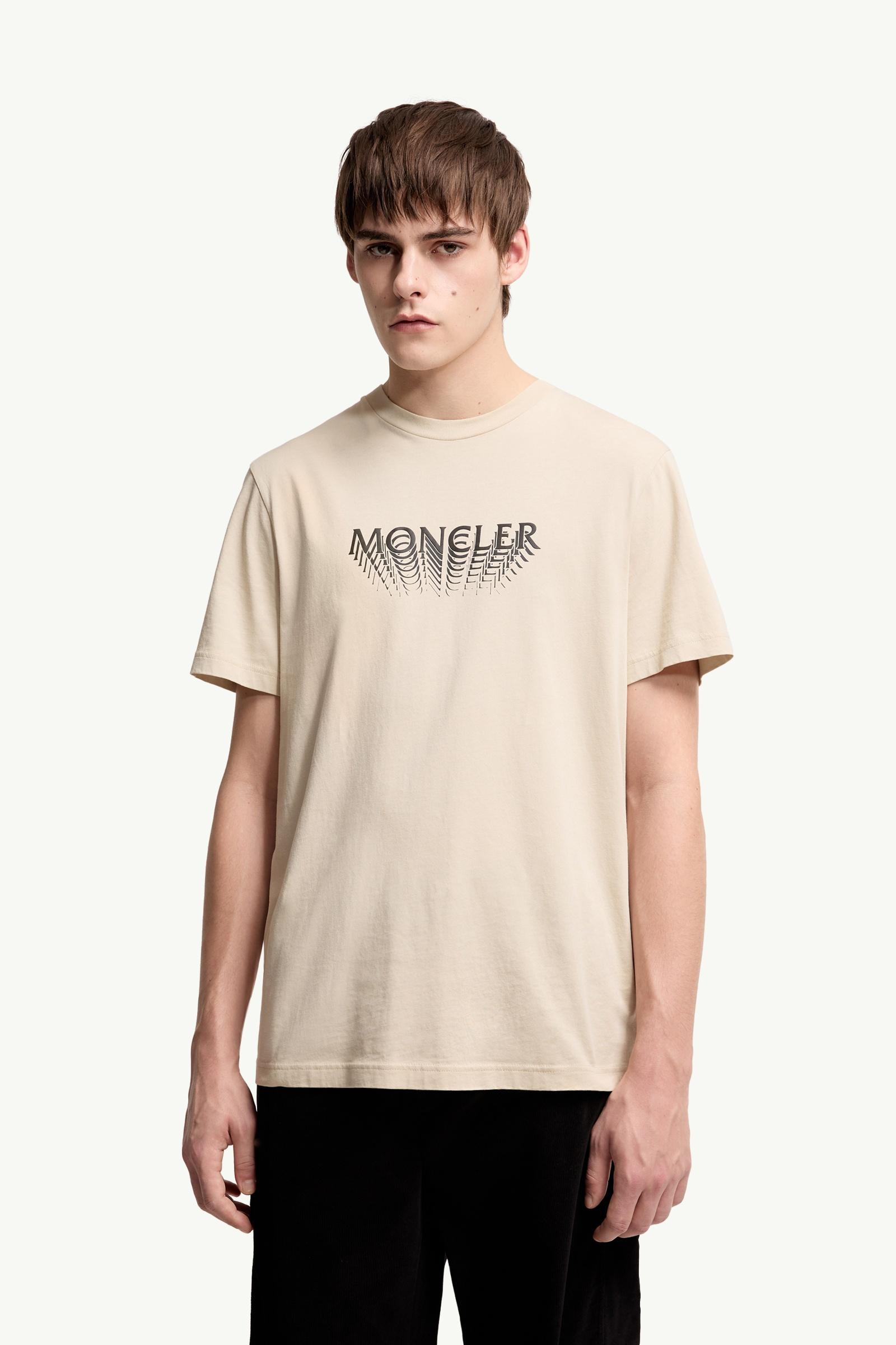 Light Beige Logo Cotton Jersey T-Shirt - Polos & T-shirts for Men