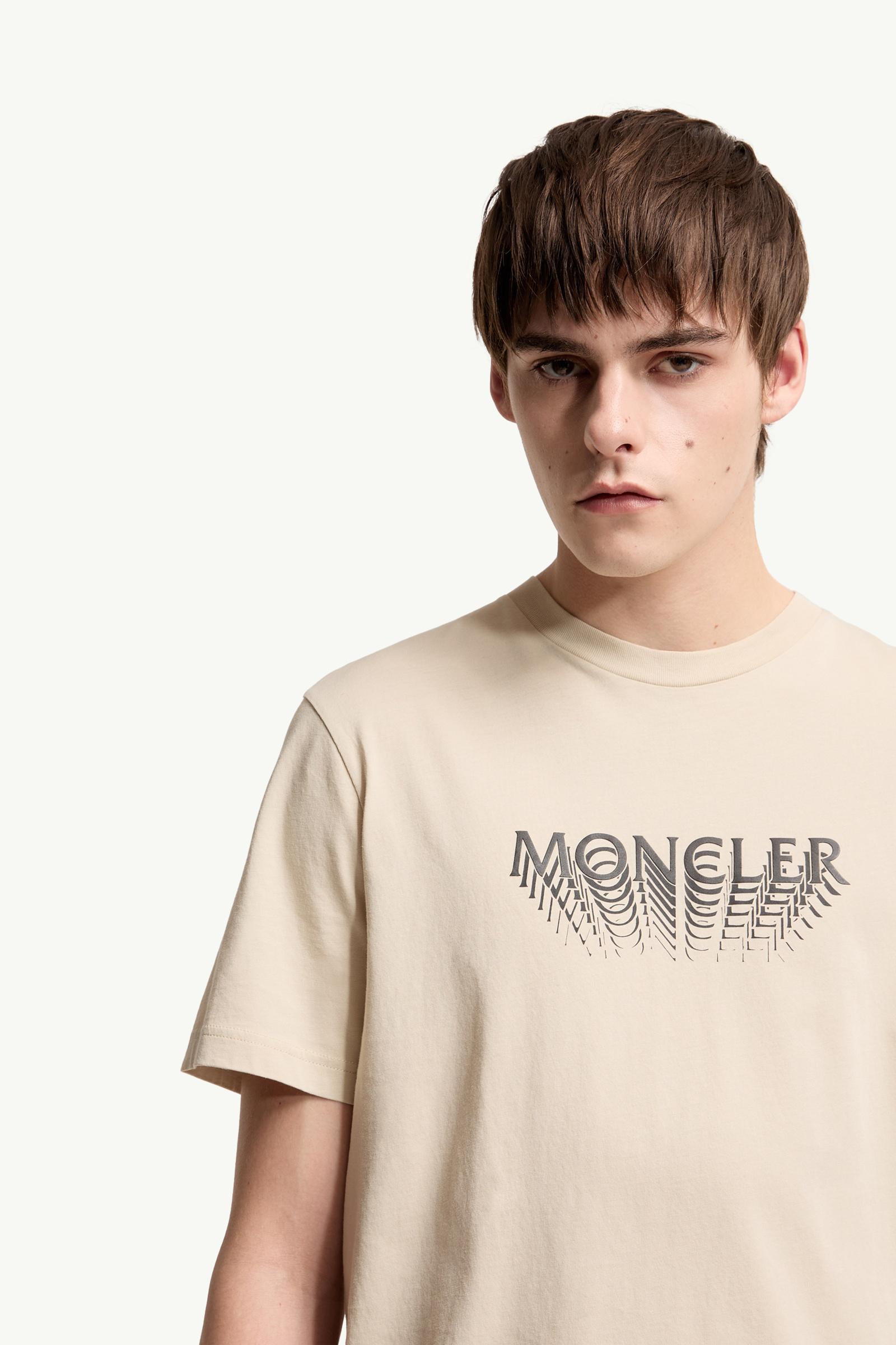 Light Beige Logo Cotton Jersey T-Shirt - Polos & T-shirts for Men
