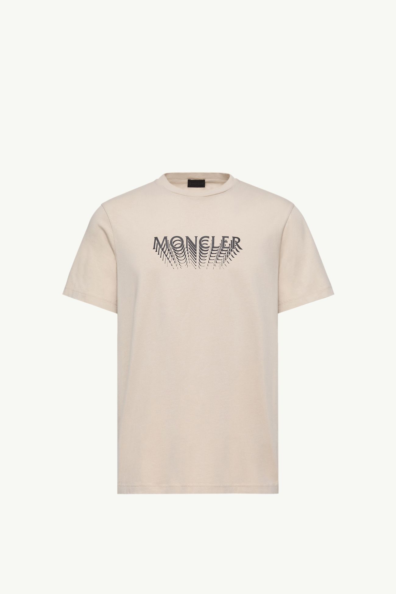 T-Shirt aus Baumwolljersey mit Logo Herren Hellbeige Moncler 2