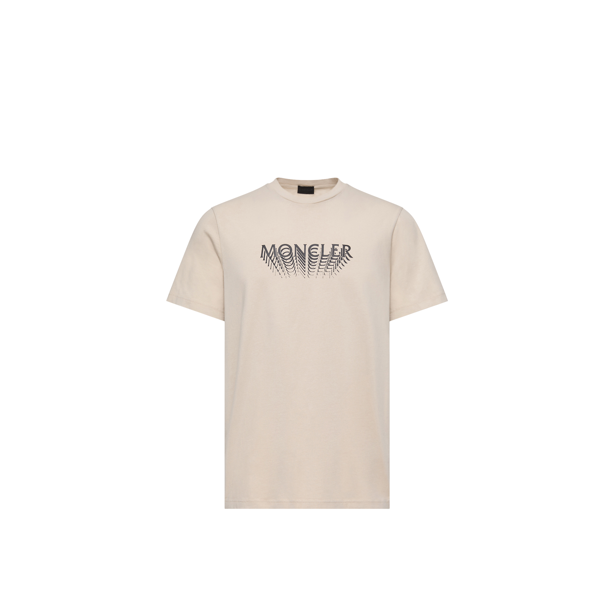 Moncler Logo Cotton Jersey T-shirt, Men, Beige, Size: Xl
