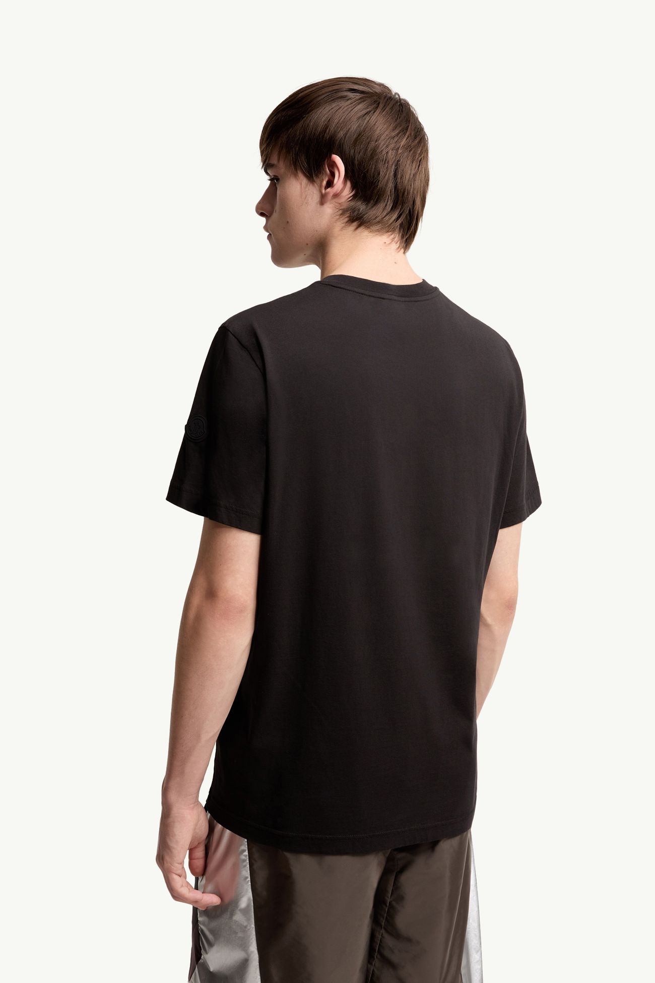 Logo Cotton Jersey T-Shirt Men Black Moncler 4