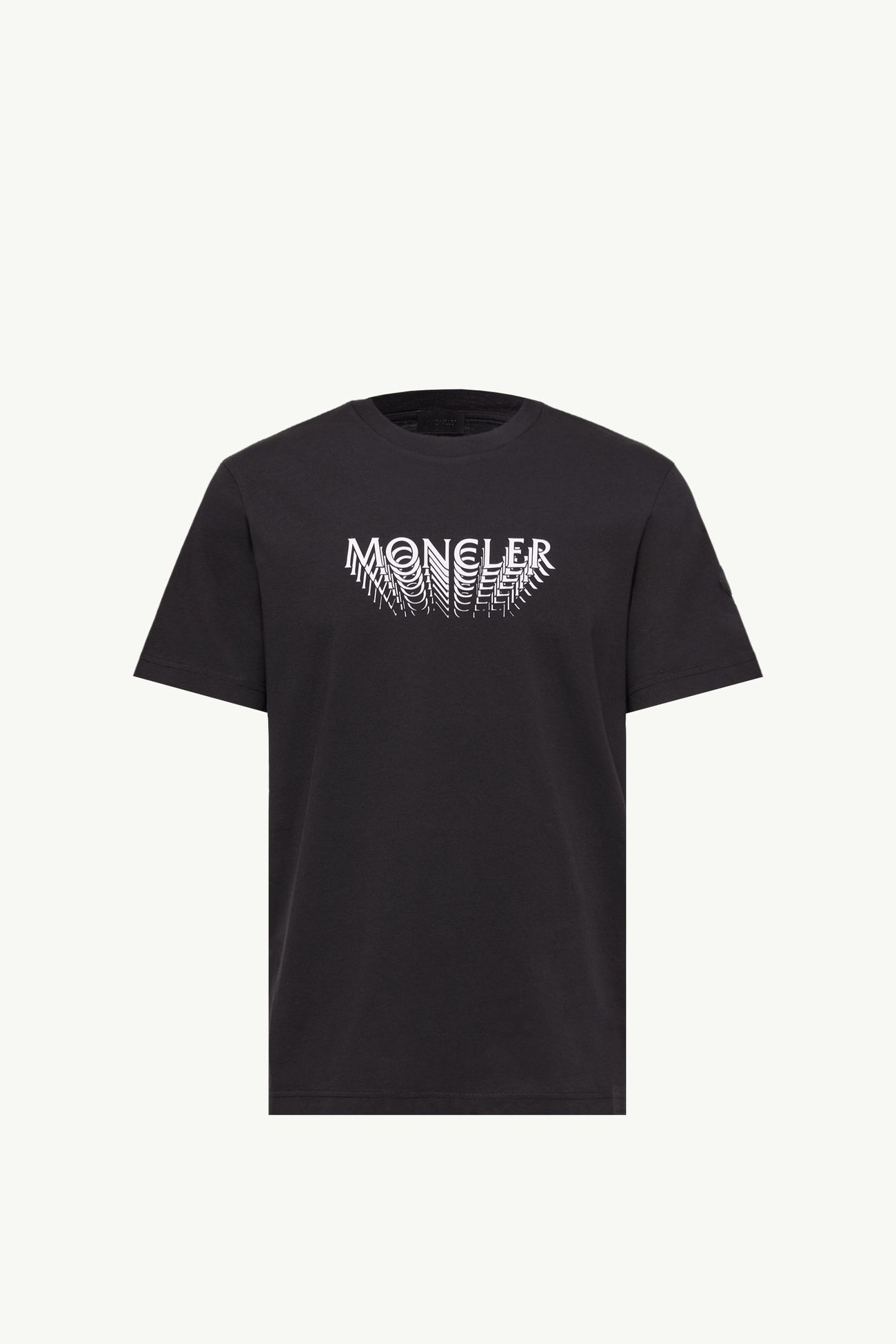 Logo Cotton Jersey T-Shirt Men Black Moncler 2