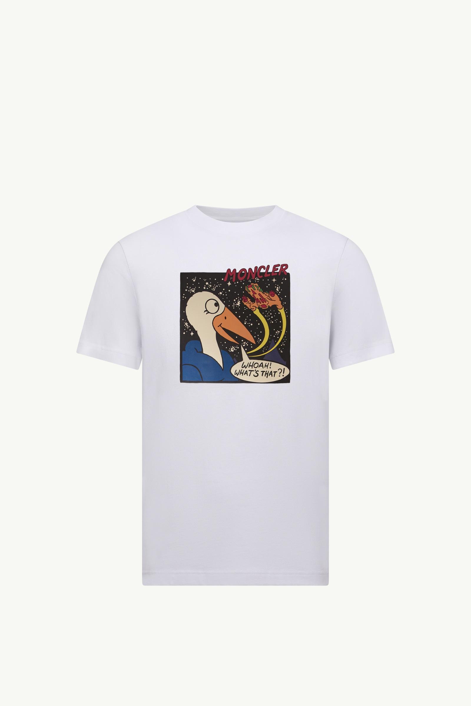 Space MonDuck Cotton T-Shirt Men White Moncler, 1 of 0