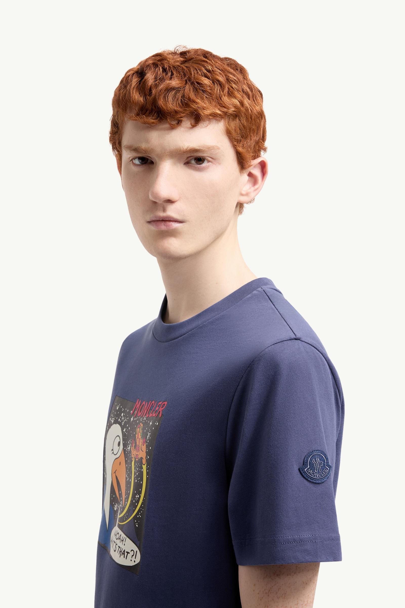 Cobalt Blue Space MonDuck Cotton T-Shirt - Polos & T-shirts for